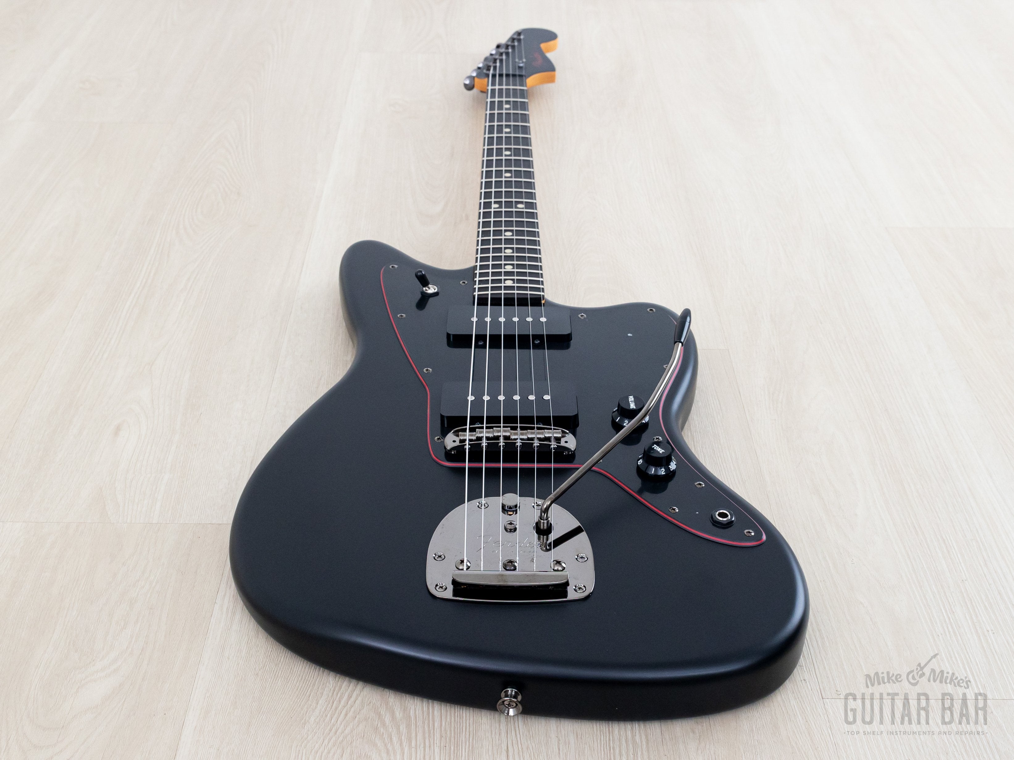 2025 Fender Limited Hybrid II Noir Jazzmaster Matte Black w/ Black Har