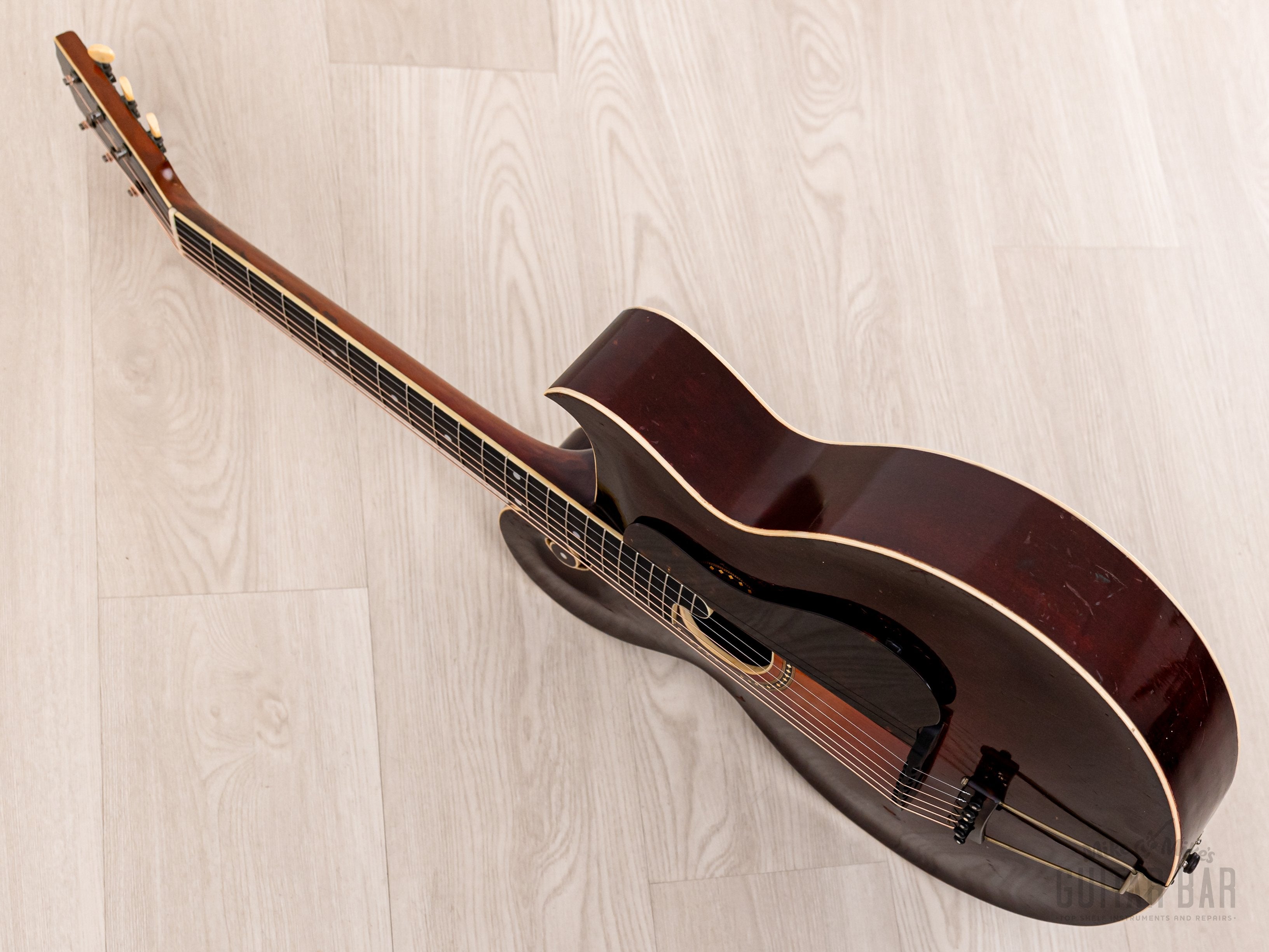 1920 Gibson Style O Vintage Scroll Body Carved Top Round Soundhole Archtop, Lloyd Loar Era w/ Case