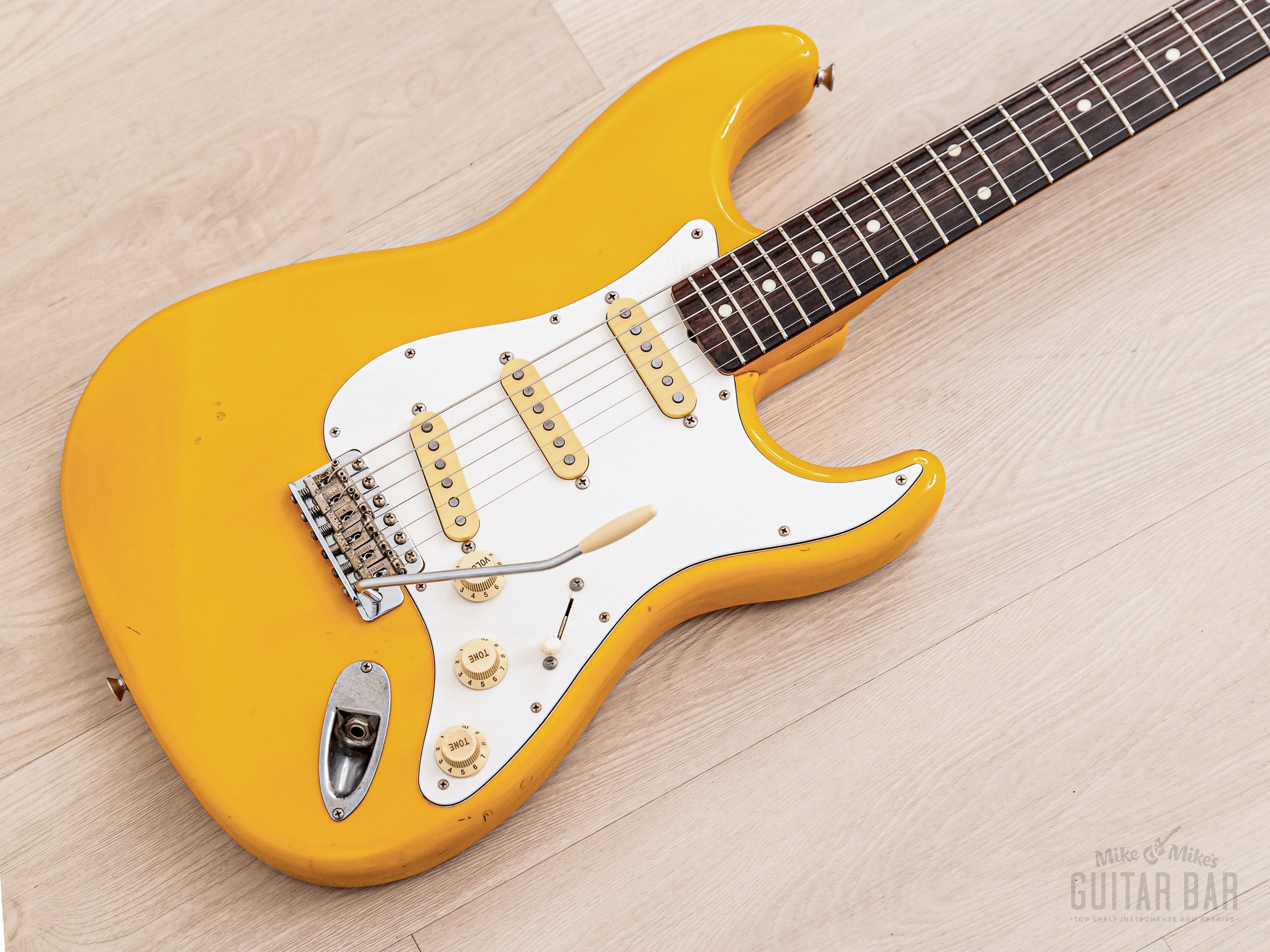 1988 Fender Stratocaster '62 Vintage Reissue ST62-55 Rebel Yellow, Japan MIJ Fujigen