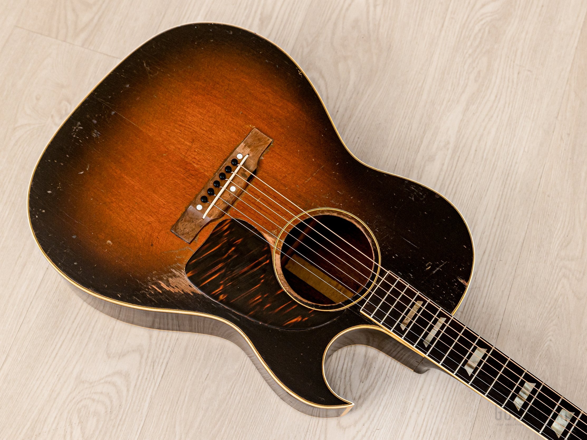 1951 Gibson CF-100 Vintage Cutaway Acoustic Guitar Sunburst w/ Case, LG-2
