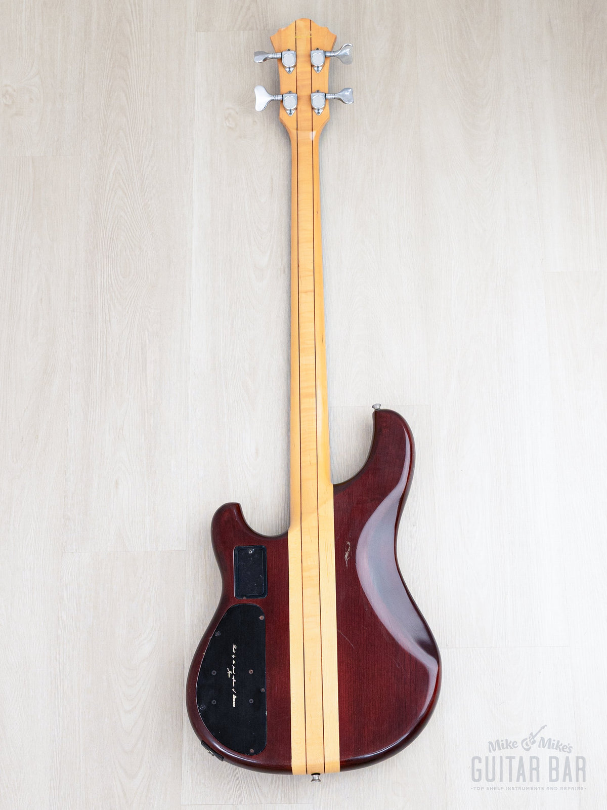 1981 Ibanez Musician MC924 bass, full back with neck-through stripes