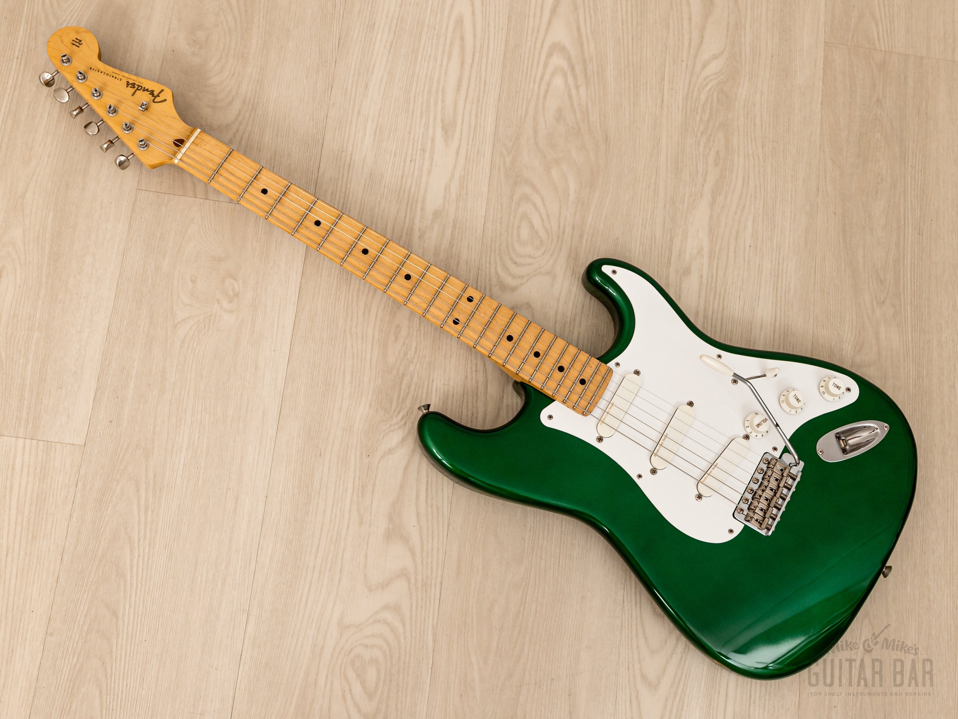 1991 Fender Order Made Stratocaster ST57-770LS Candy Apple Green w/ Lace  Sensor, Japan MIJ Fujigen