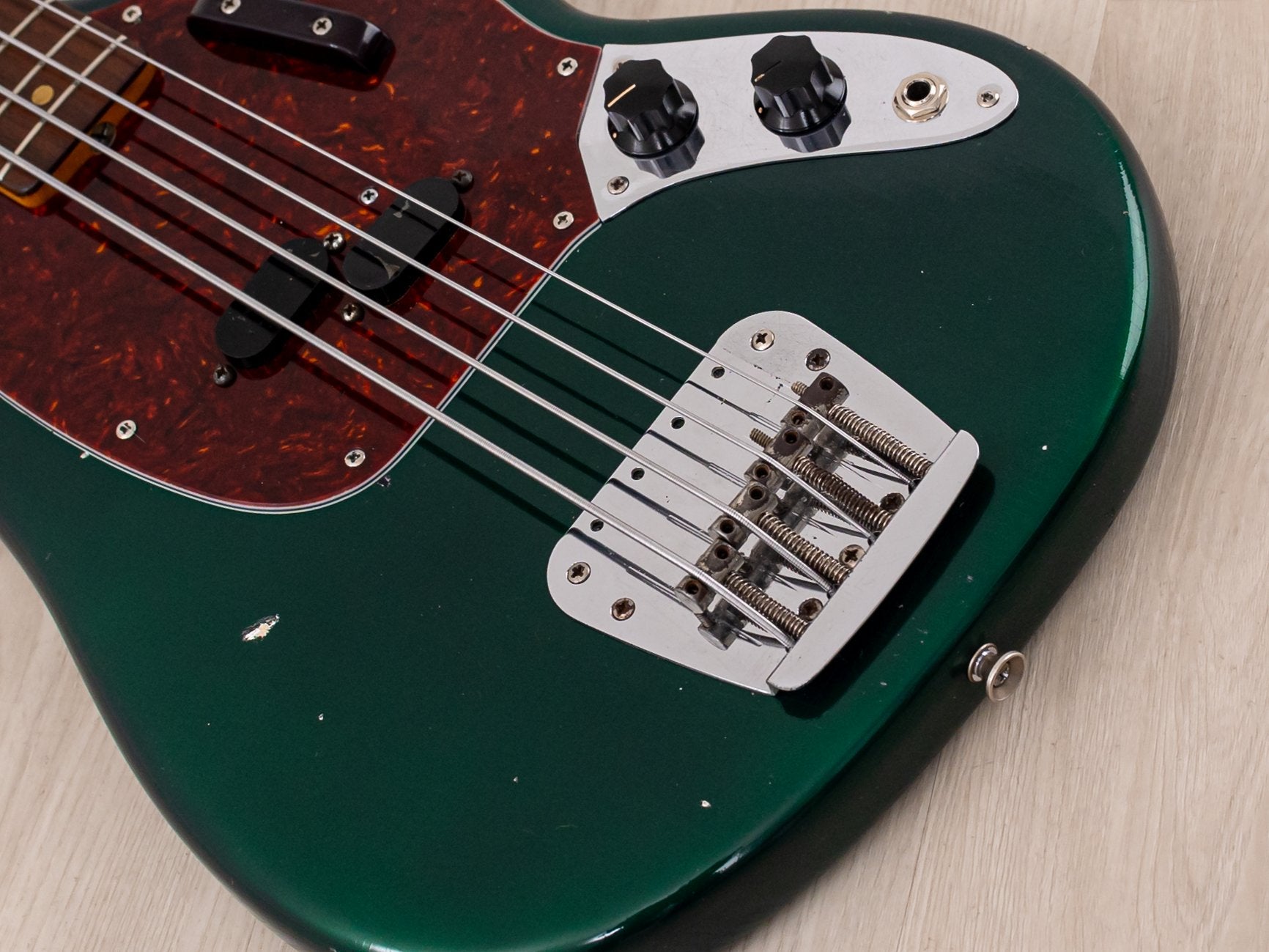 1968 Fender Mustang Bass Vintage Short Scale Sherwood Green w/ Case