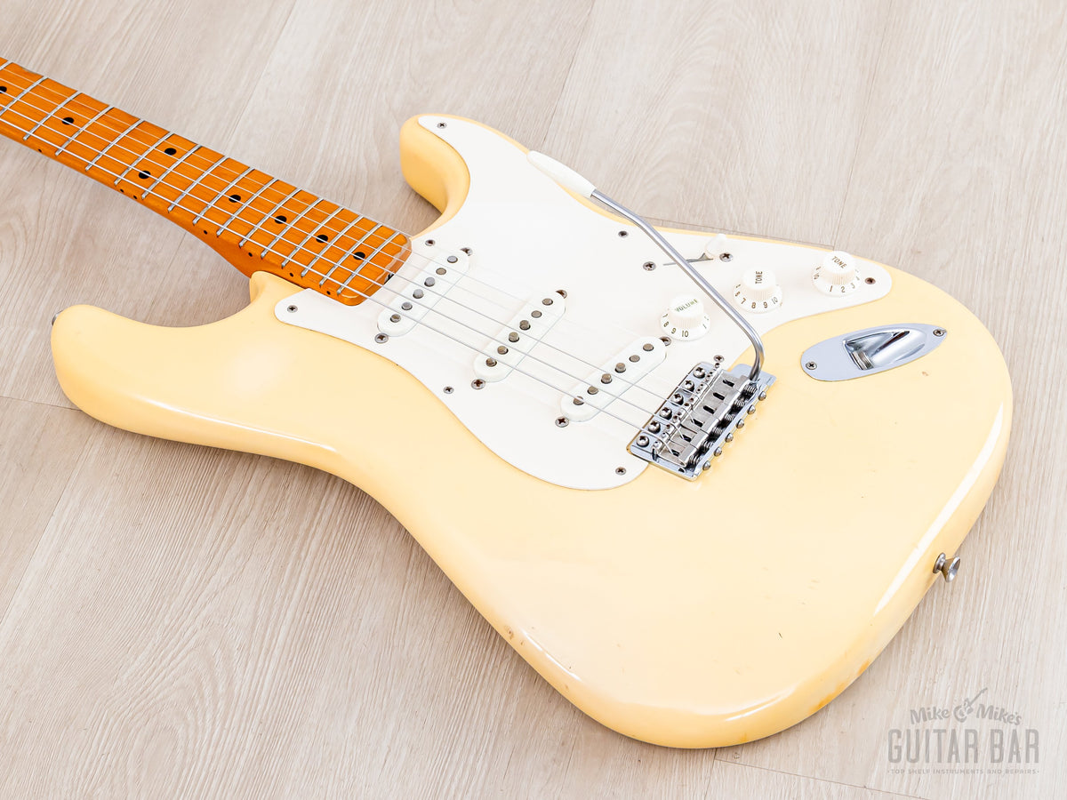 Body and neck angled from the bass side