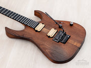 Body and neck angled from the treble side