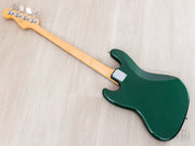 2023 Fender Traditional '60s Jazz Bass Aged Sherwood Green Metallic, back diagonal view