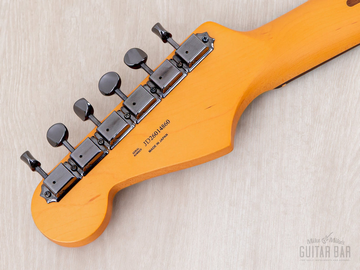 Headstock back with locking tuners