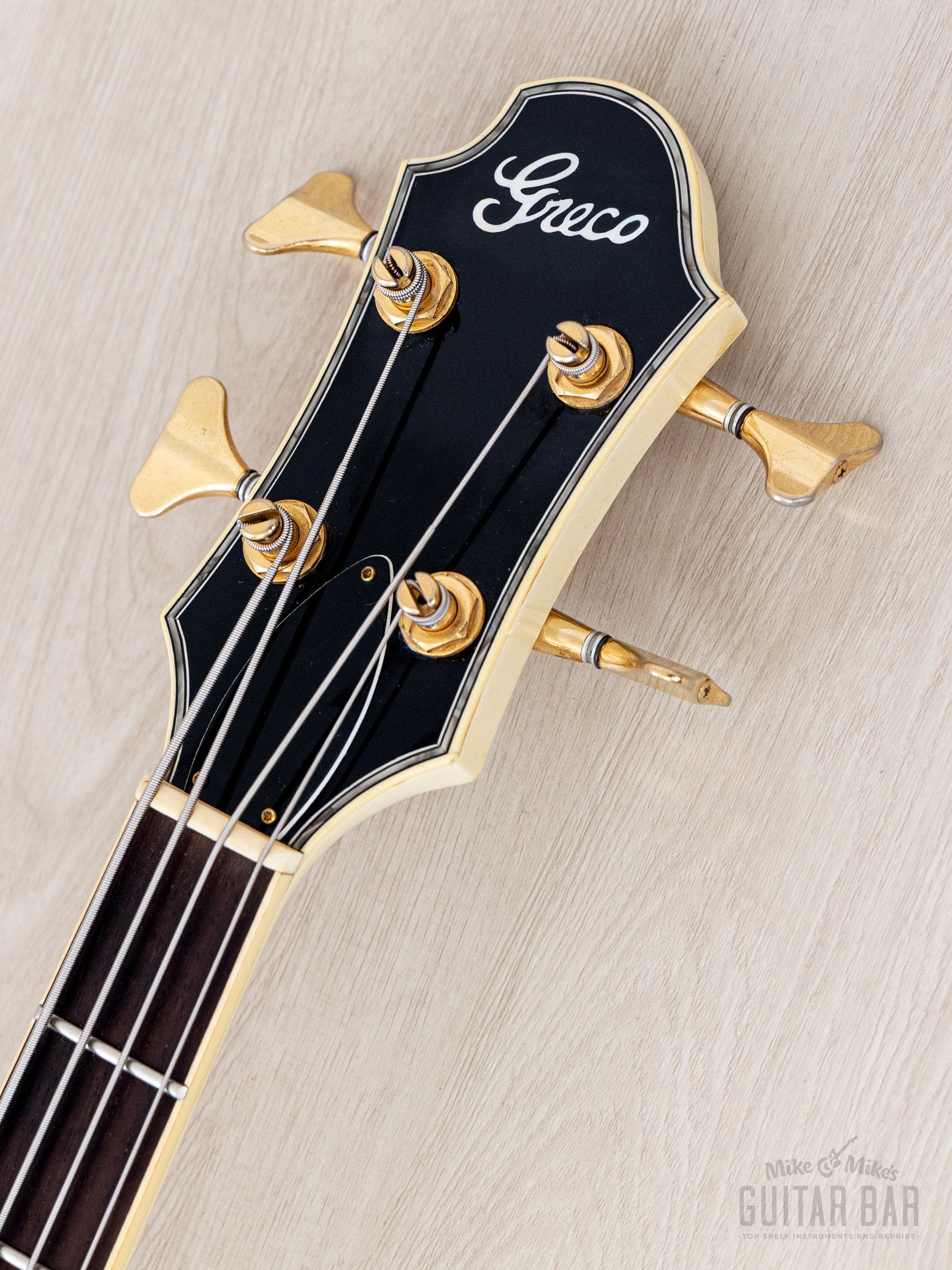 2002 Greco LGB-90 Full Scale LP Custom Bass Pearl White, Japan Fujigen