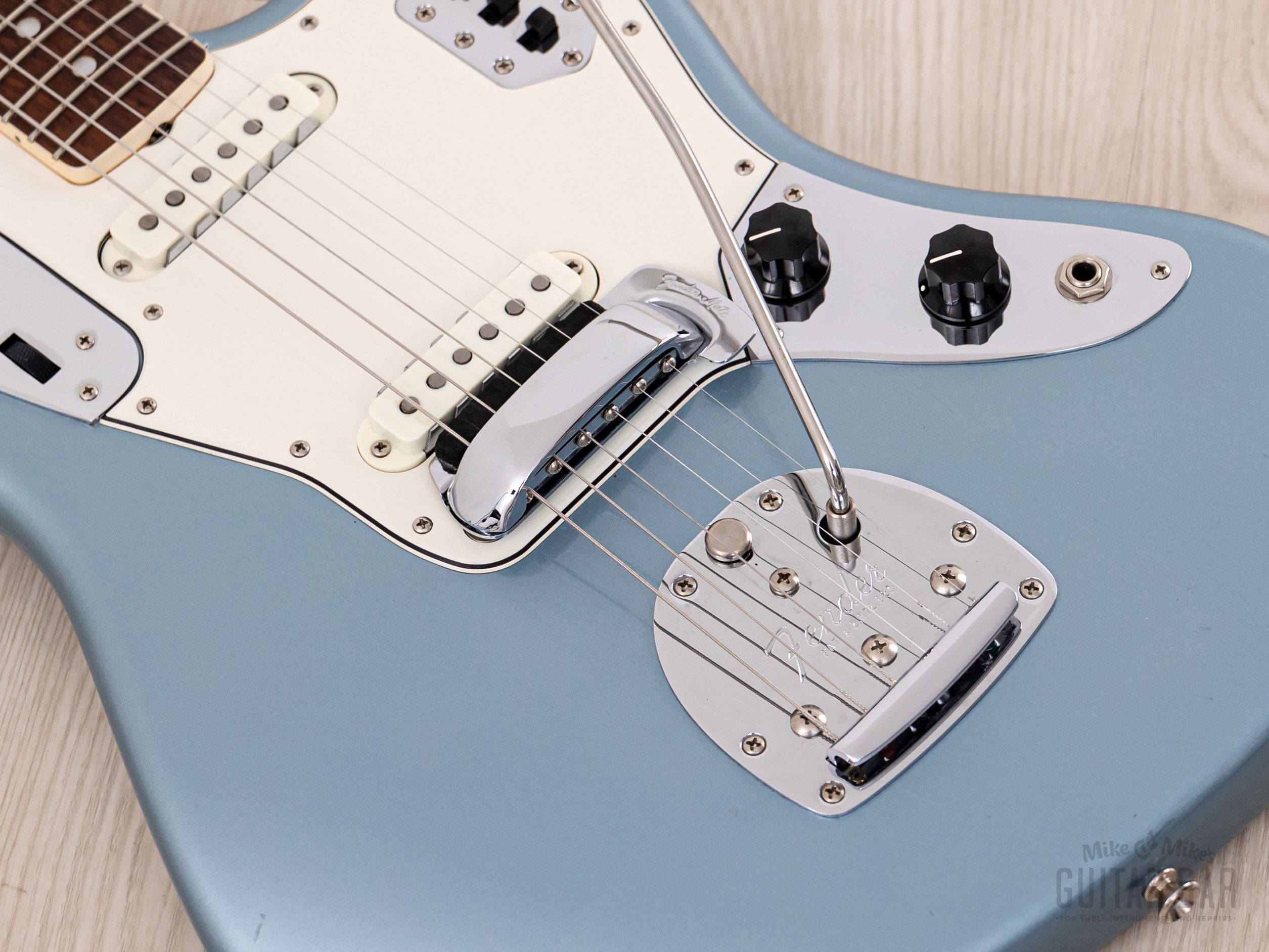 2014 Fender American Vintage '65 Jaguar Ice Blue + Headstock, Near-Mint w/ Case & Hangtags