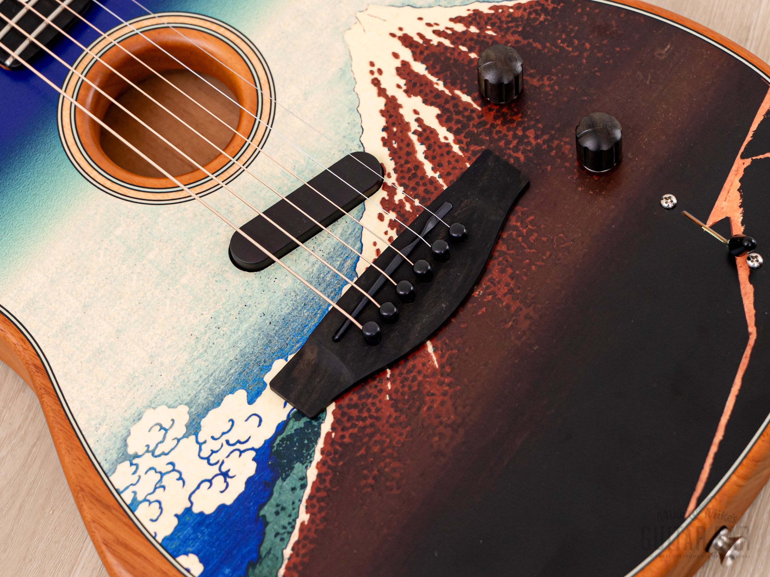 2023 Fender American Acoustasonic Telecaster Tokyo Flagship Limited Edition Hokusai Mt Fuji