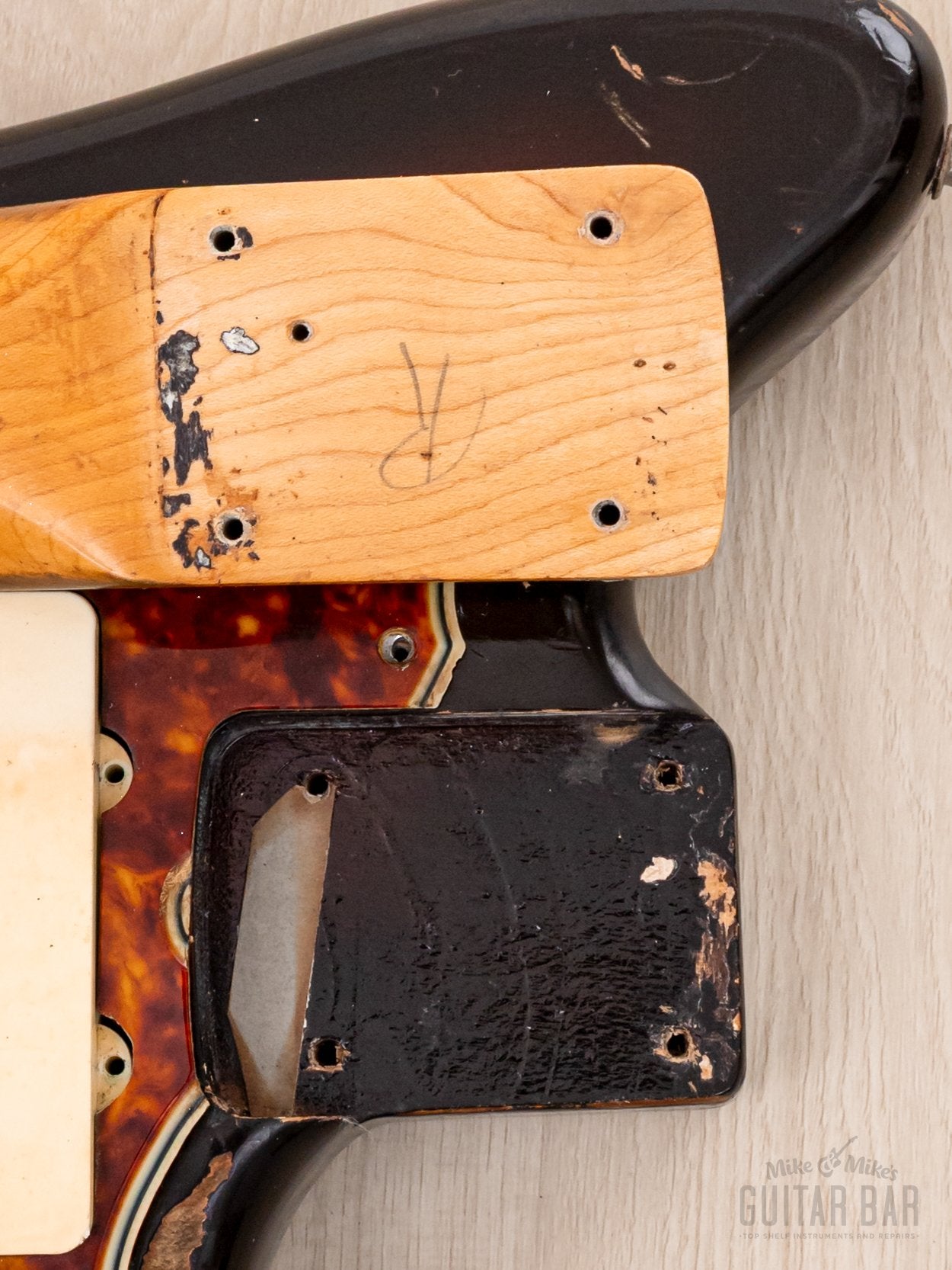 1961 Fender Jazzmaster Pre-CBS Slab Board Vintage Offset Guitar Sunburst, 100% Original w/ Case