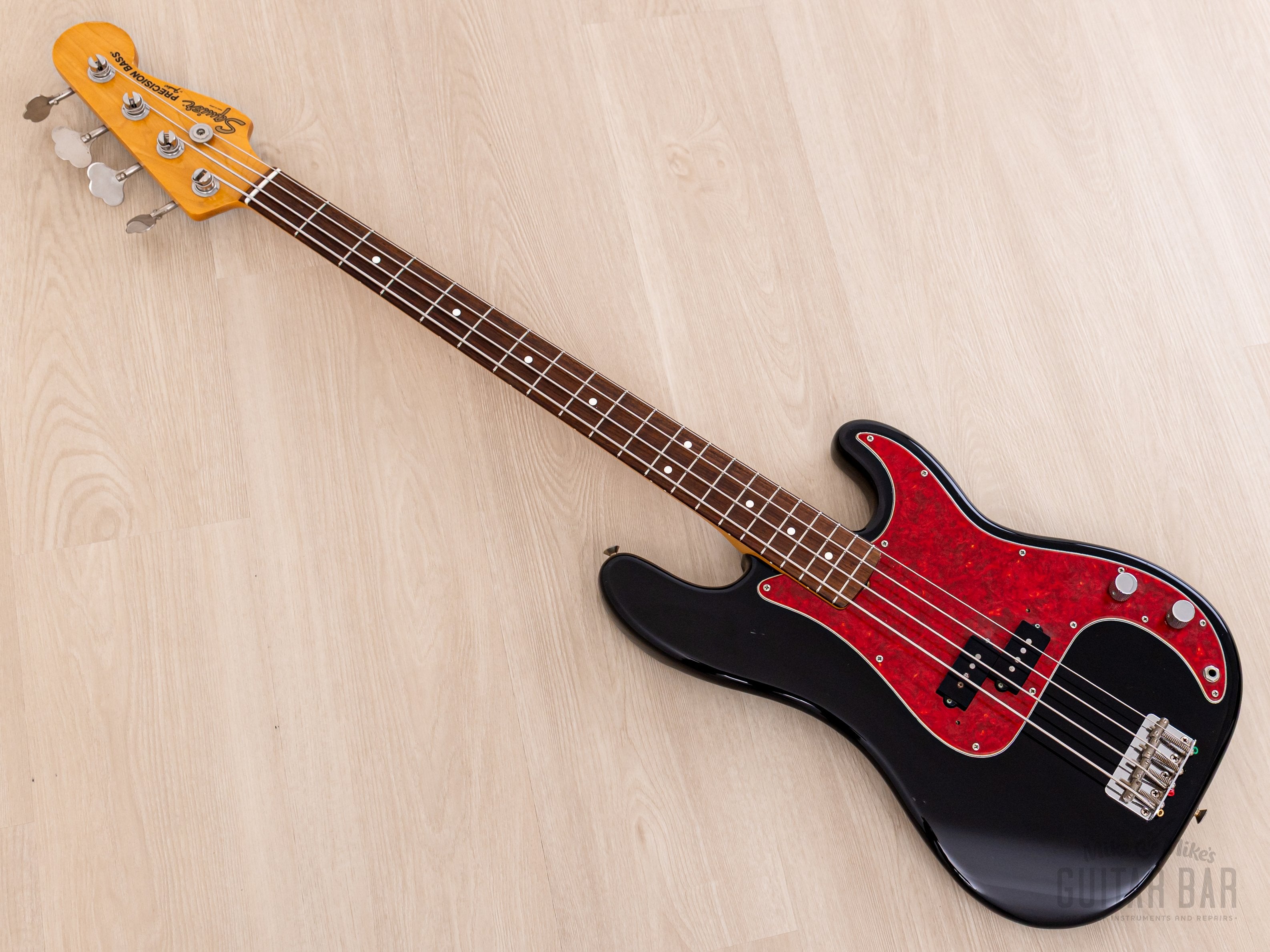 1983 Squier by Fender JV Precision Bass '62 Vintage Reissue SPB-50 Black w/ Case, Japan MIJ Fujigen