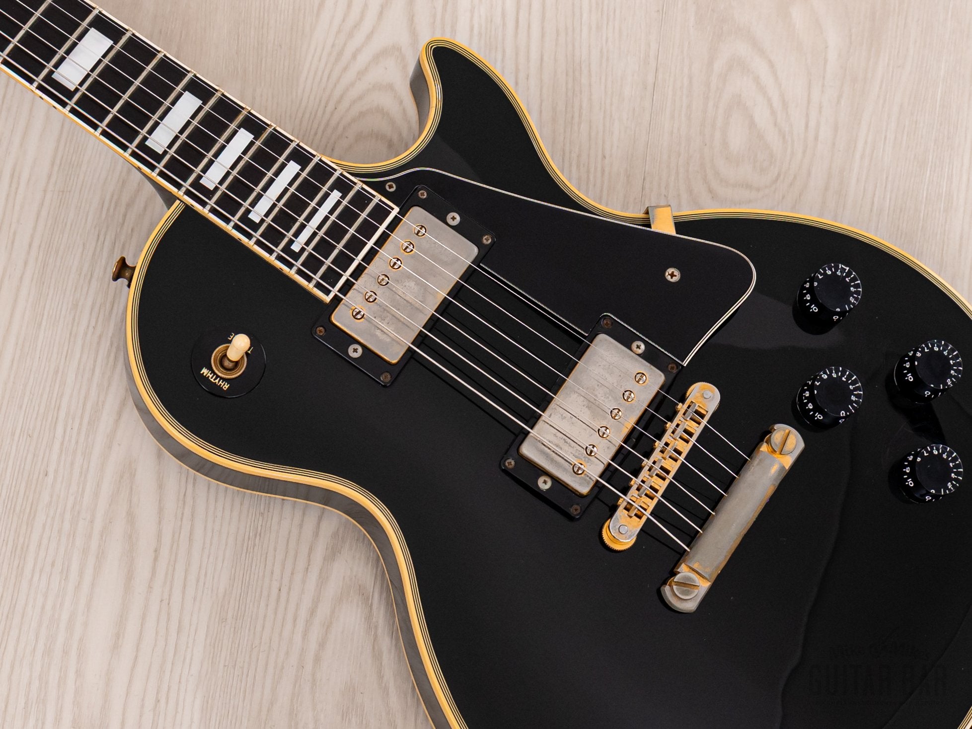 1990 Gibson Les Paul Custom Black Beauty Vintage Guitar w/ Bill Lawrence Humbuckers & Case, Yamano