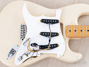 Pickguard lifted showing Texas Special pickups and wiring
