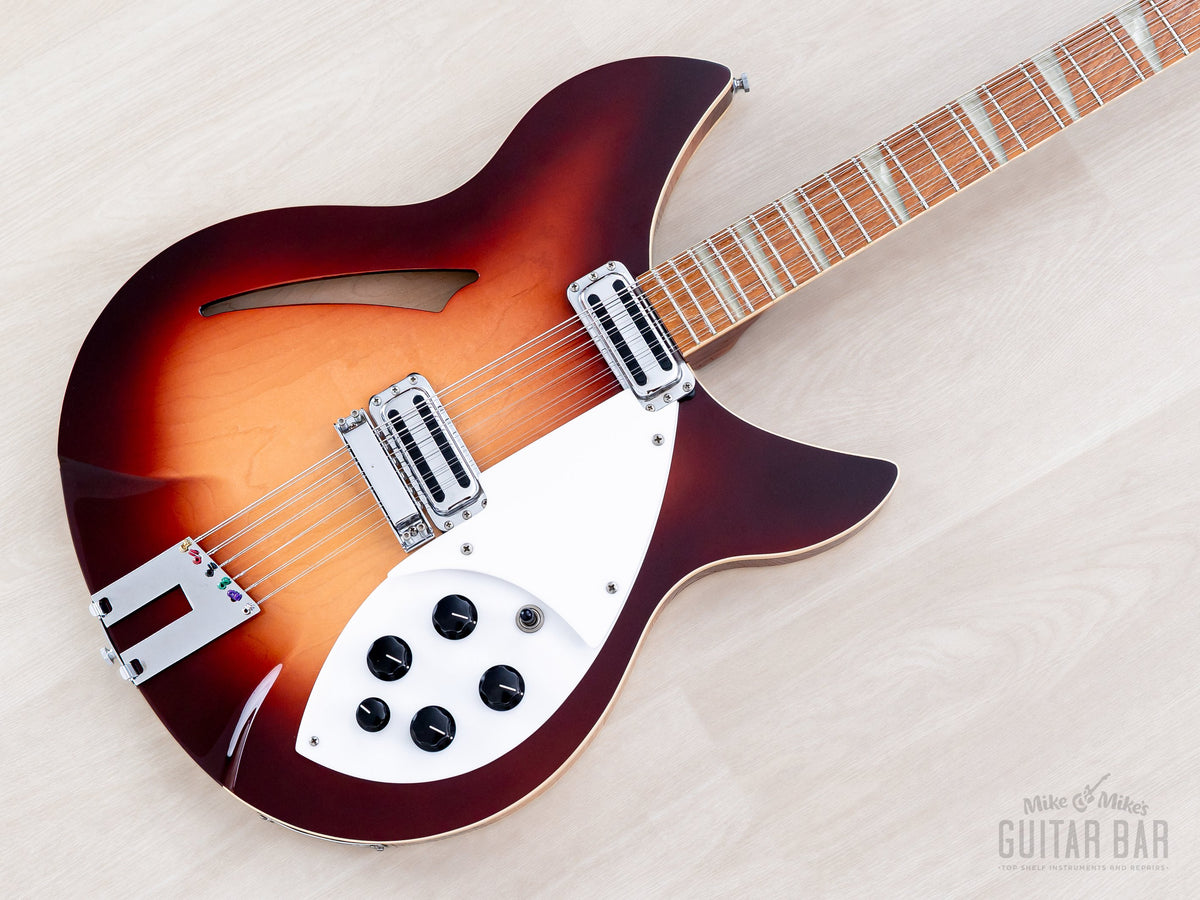 1987 Rickenbacker 360/12V64 Autumnglo body, angled view