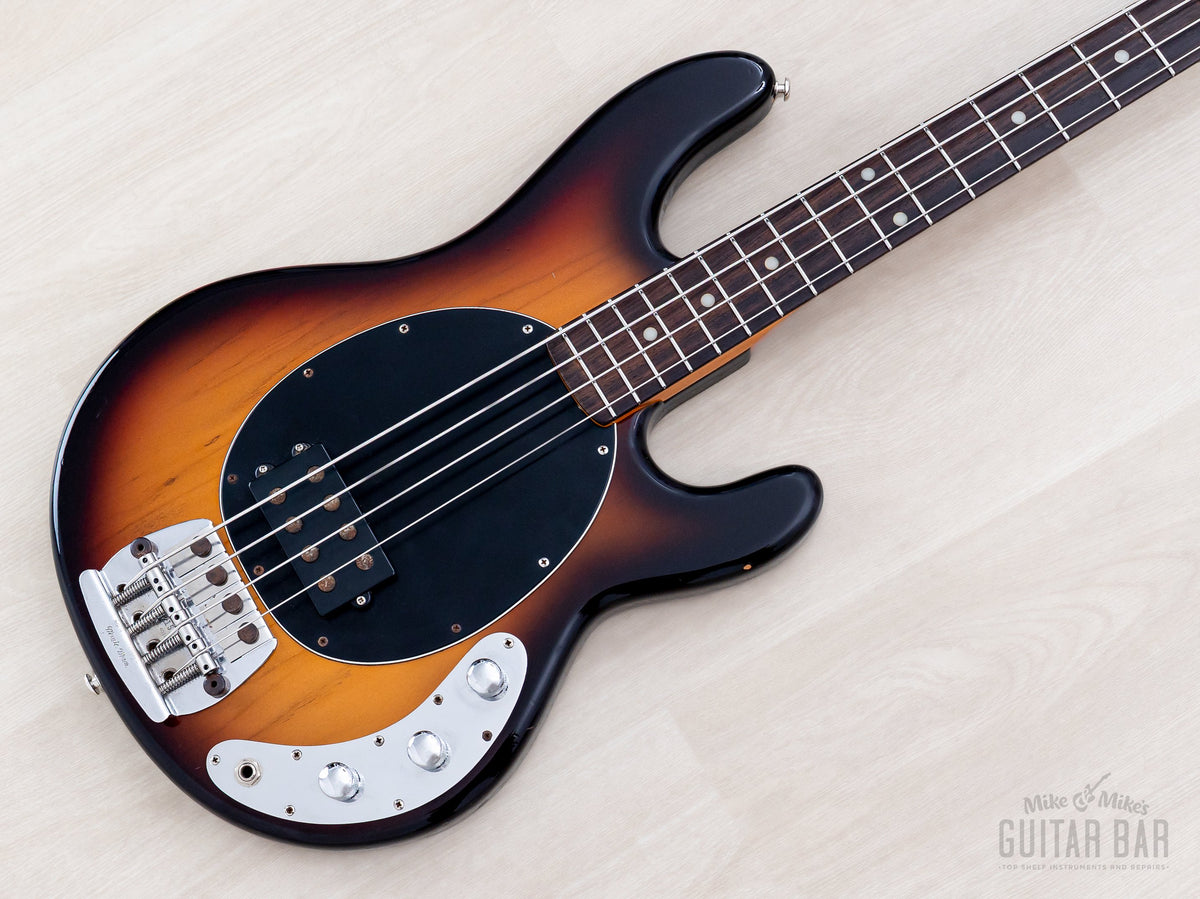 1982 Music Man StingRay 4H bass in Sunburst, angled body view