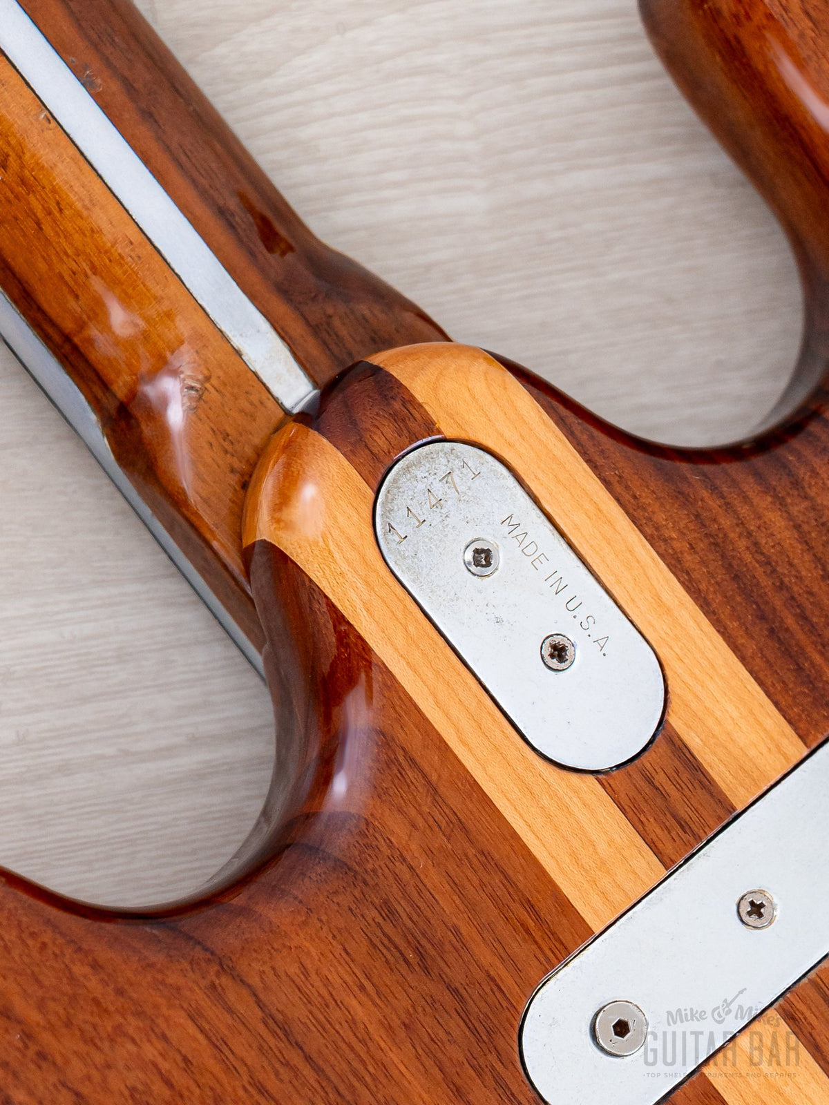 Kramer stamped neck plate close-up