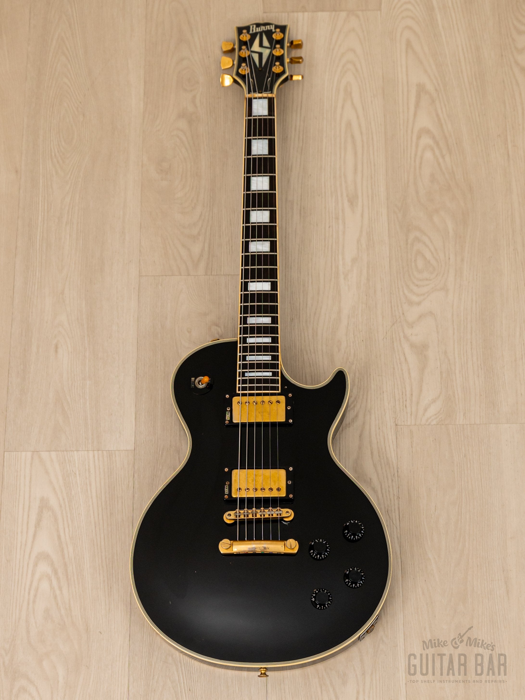 1990s Burny RLC-70 Custom Black Beauty Vintage Guitar w/ VH1 PAFs, Jap –  Mike & Mike's Guitar Bar