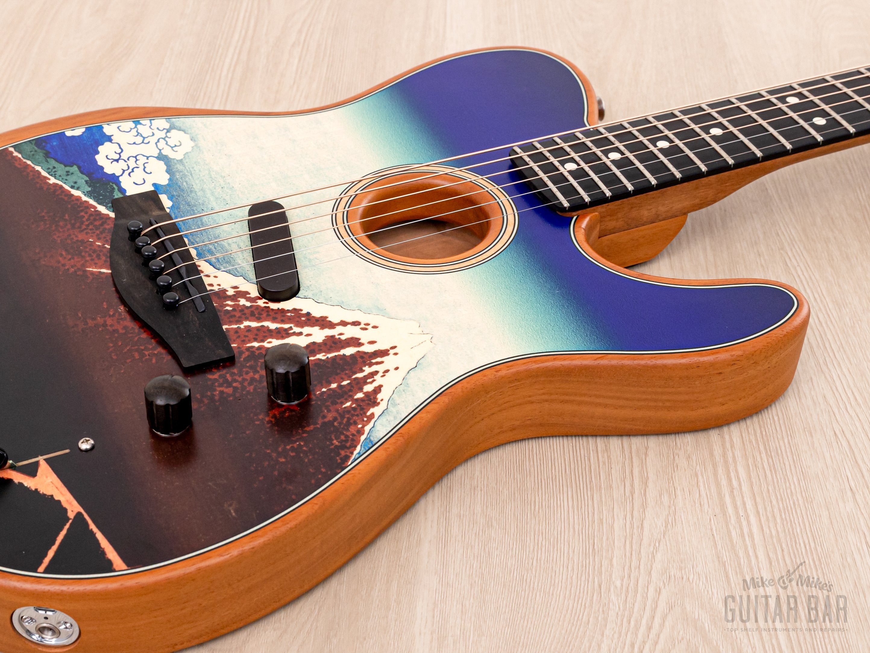 2023 Fender American Acoustasonic Telecaster Tokyo Flagship Limited Edition Hokusai Mt Fuji