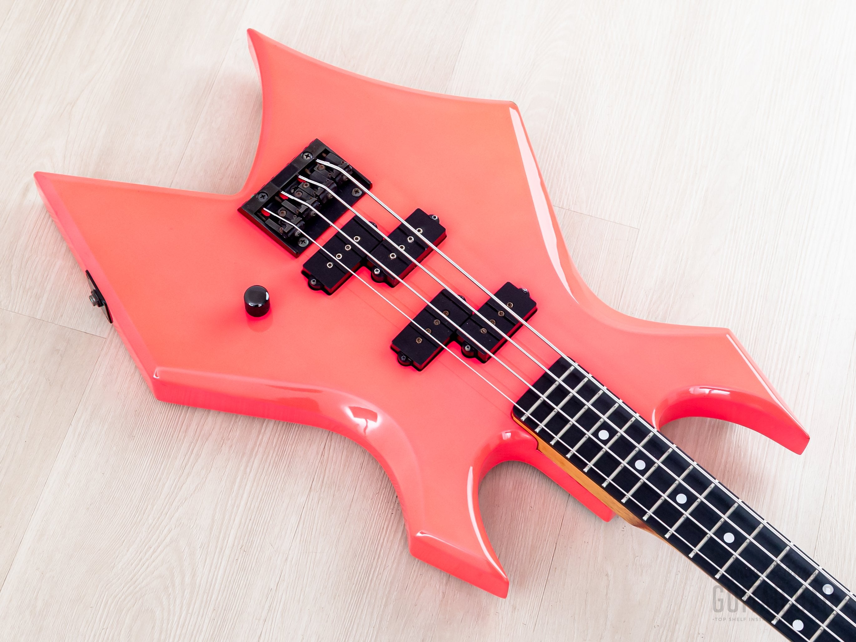 1988 BC Rich Warlock Bass NJ Series II Vintage Double P Fluorescent Pi