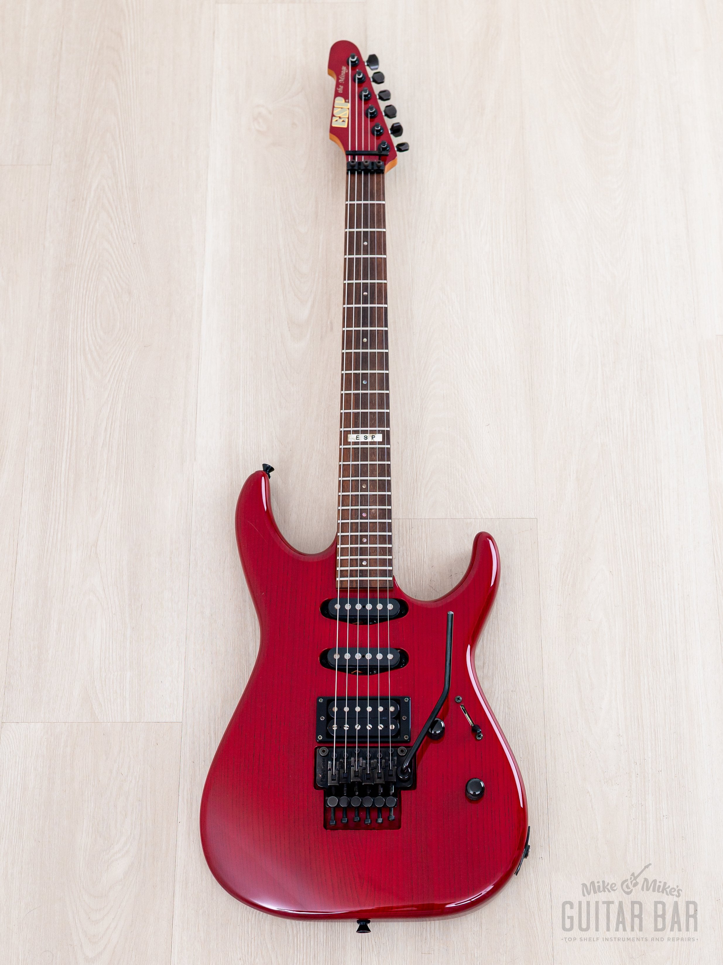 1996 ESP Mirage Superstrat SSH Trans Red w/ Floyd Rose, Hangtags