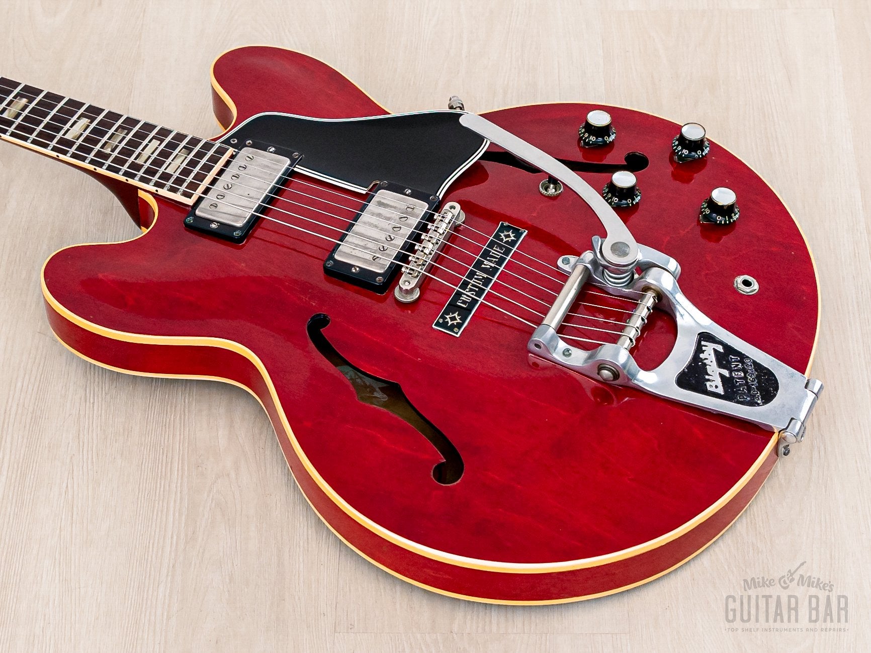 1962 Gibson ES-335 TDC Vintage Semi-Hollow Guitar Cherry w/ Bigsby, Pa