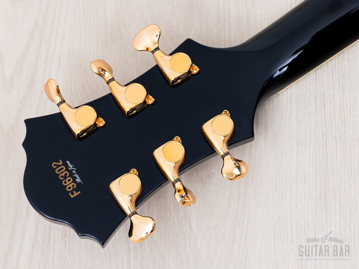 Ibanez PM100 headstock back with gold tuners and serial