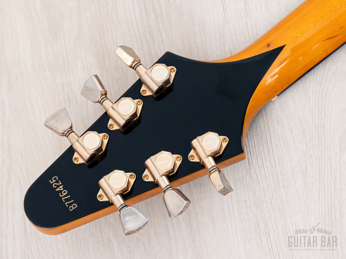 Greco FV-900 headstock back with Greco tulip tuners