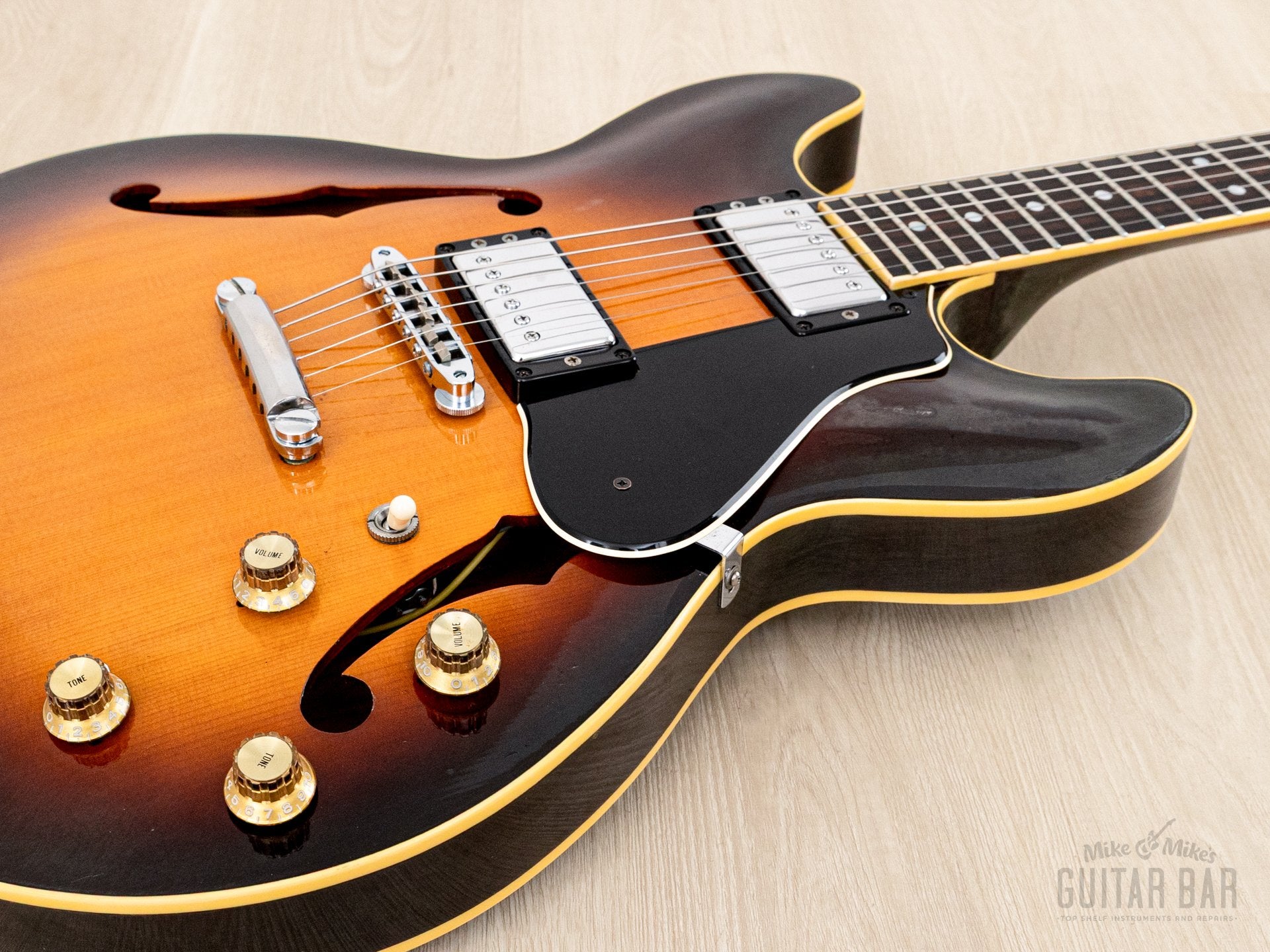 1987 Yamaha Super Axe SA-1800 Vintage Carved Top Semi-Hollow Guitar Br