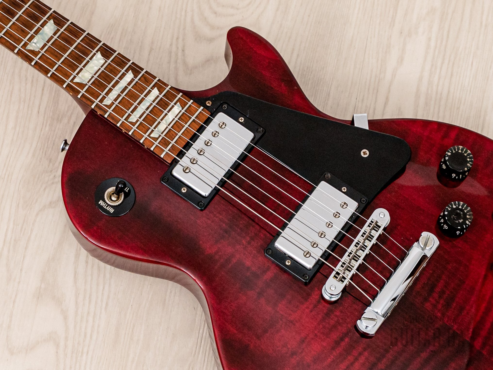 2002 Gibson Les Paul Studio Plus Flame Top Wine Red w/ Case & Tags, Yamano