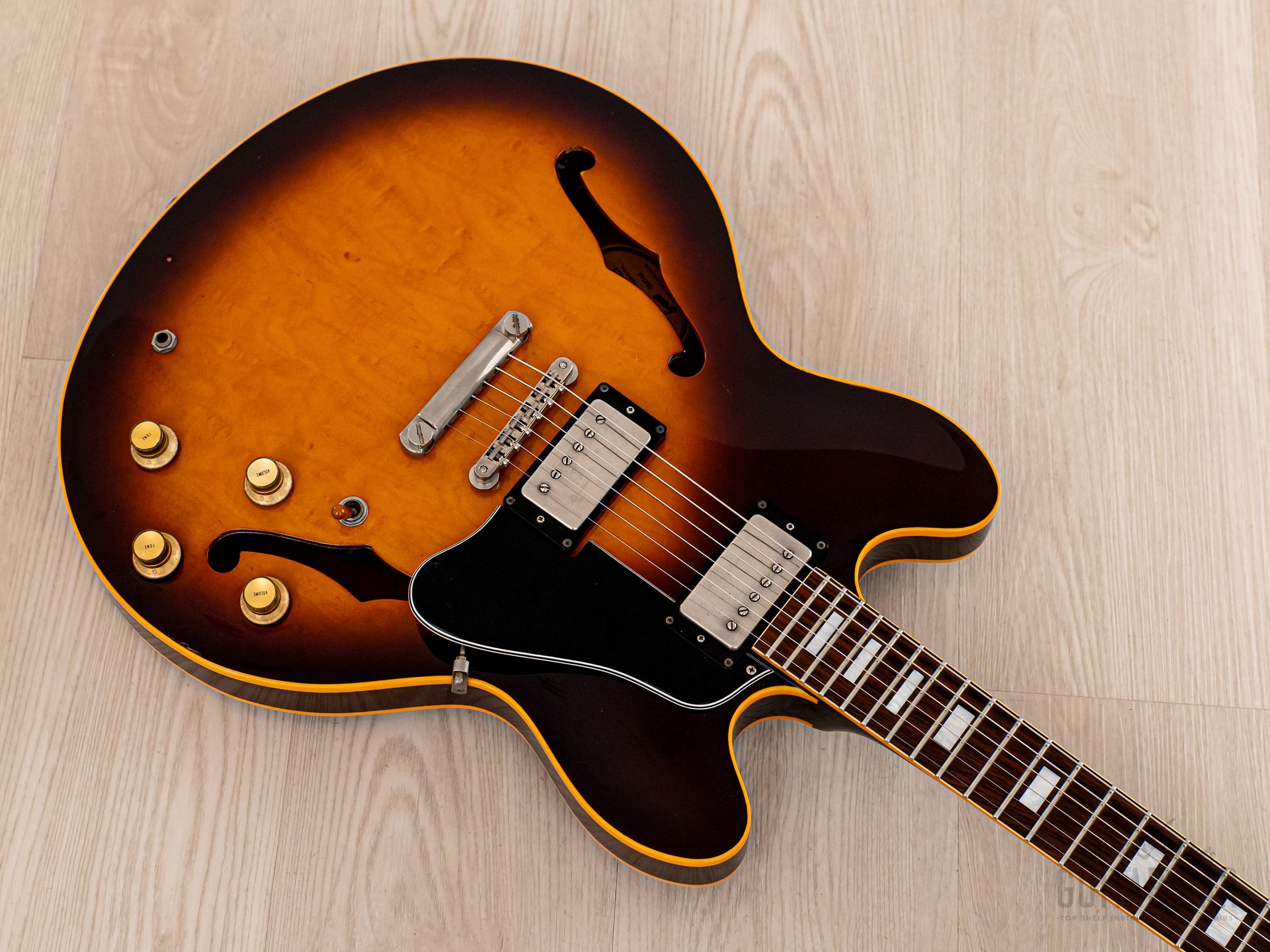 1987 Greco Mint Collection SA-64-70 Super Real Project Vintage ES  Semi-Hollow Guitar, Japan Fujigen