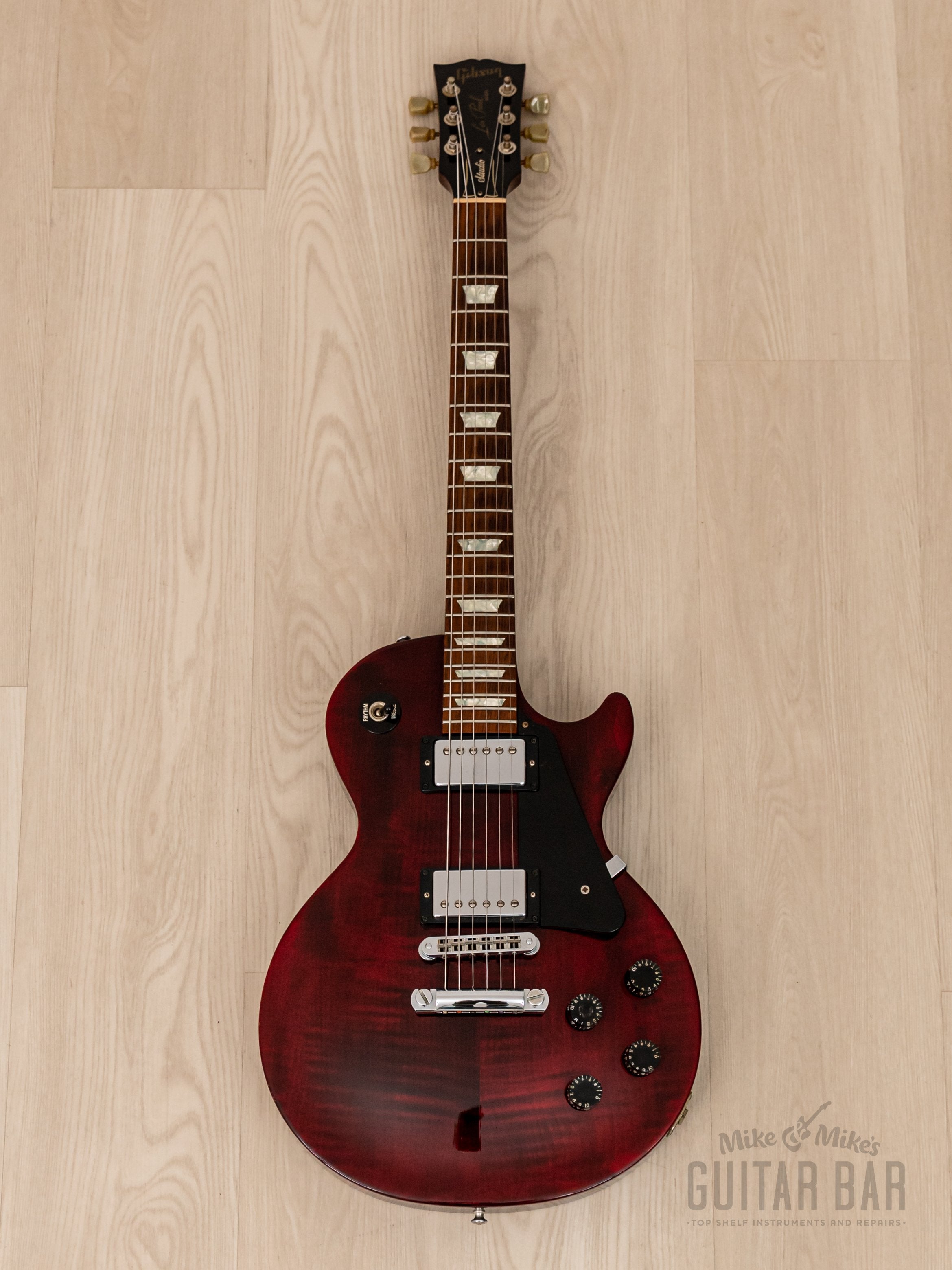 2002 Gibson Les Paul Studio Plus Flame Top Wine Red w/ Case & Tags, Yamano