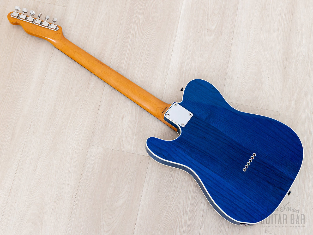 2016 Fender Classic 60s Telecaster Custom Trans Blue, full back angled view