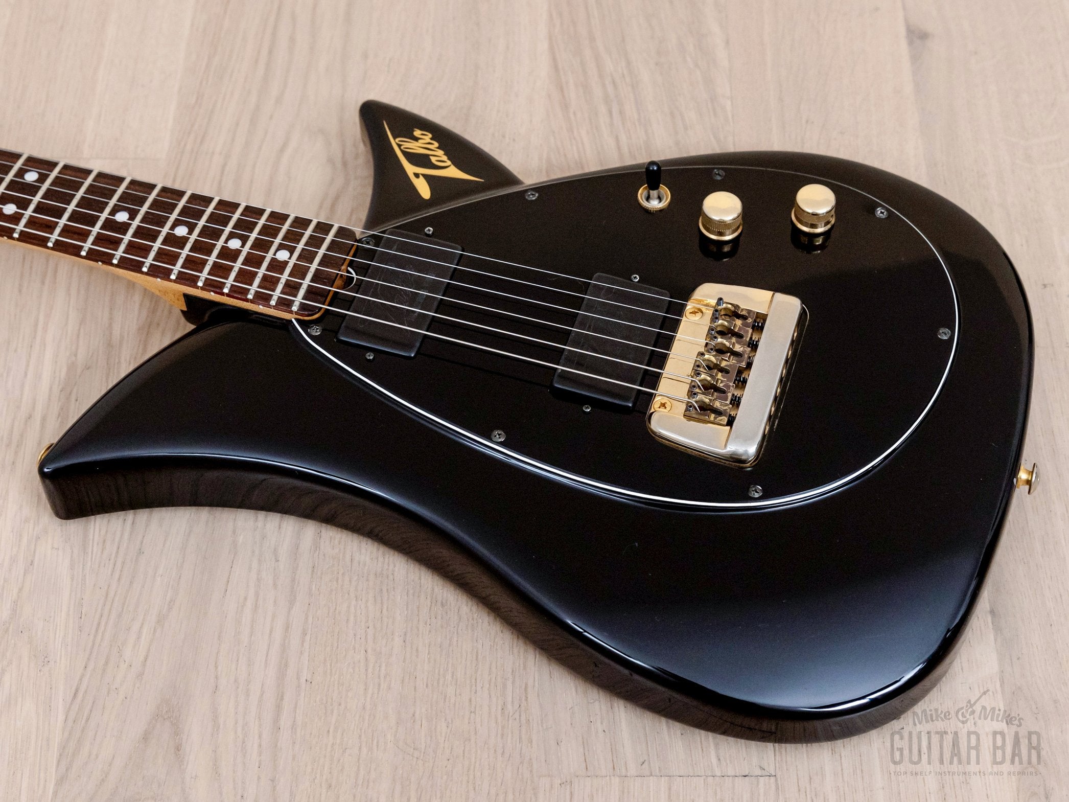 1980s Tokai Blazing Fire Talbo A-100D Vintage Aluminum Body Guitar HH Black, Japan