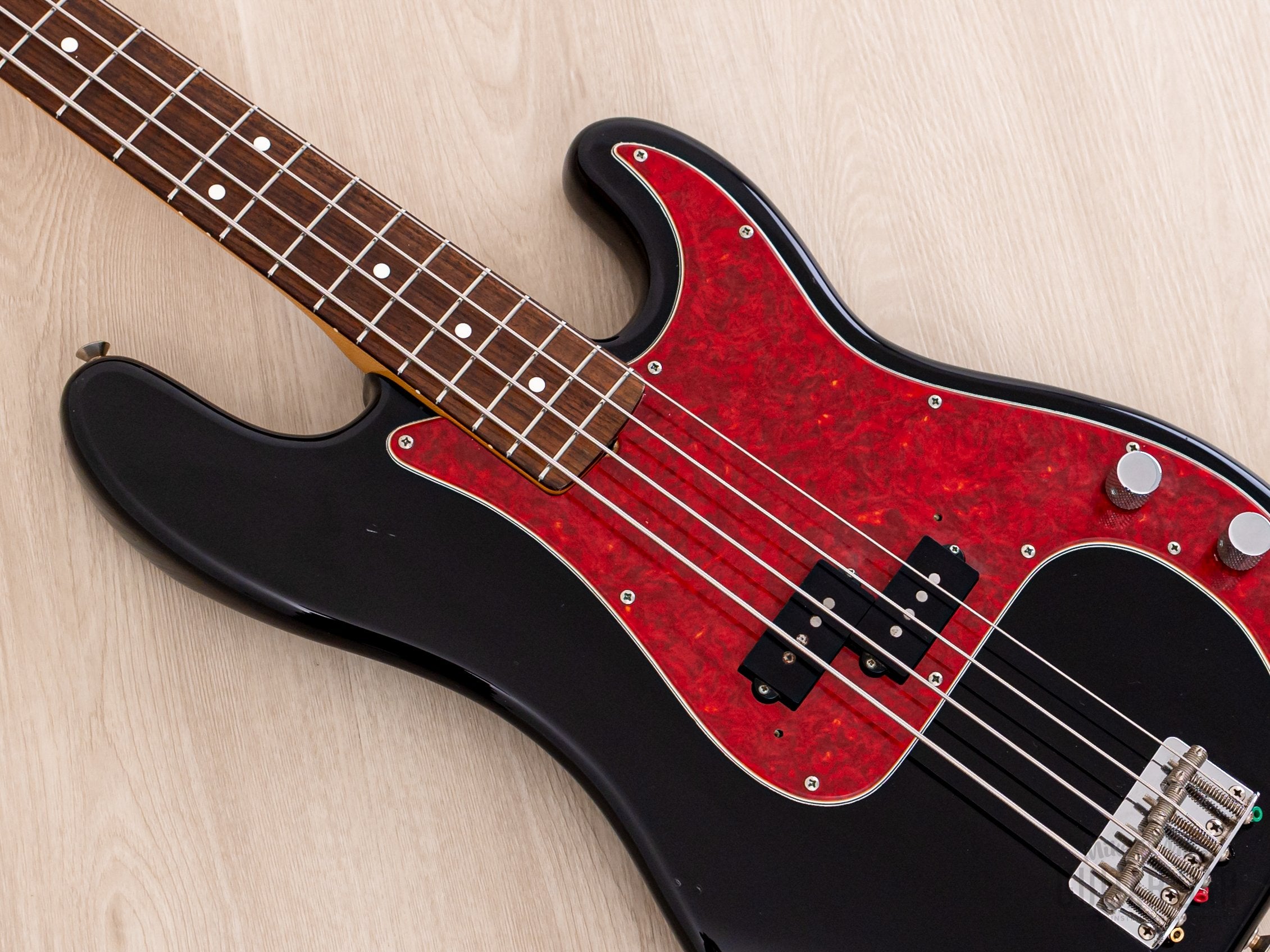 1983 Squier by Fender JV Precision Bass '62 Vintage Reissue SPB-50 Black w/ Case, Japan MIJ Fujigen