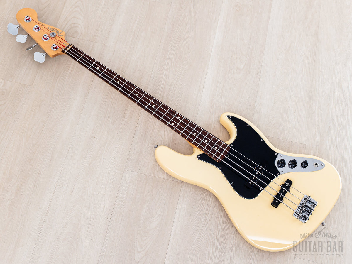 1997 Fender American Standard Jazz Bass Olympic White, front diagonal view