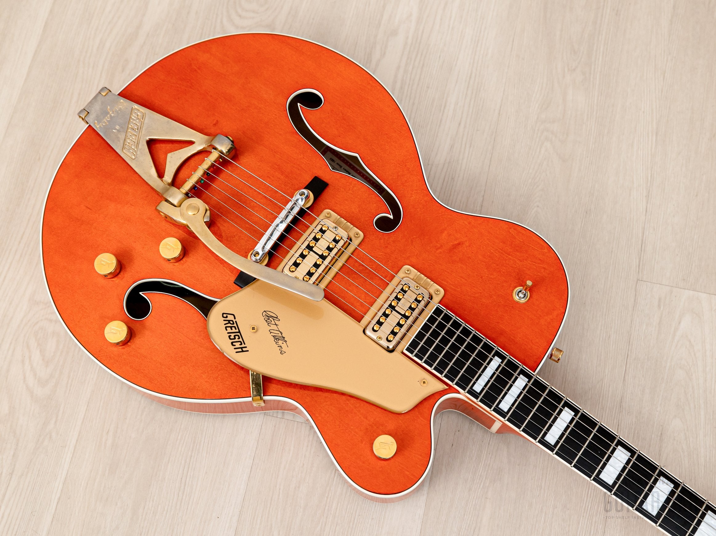 2000 Gretsch G6120 Western Orange w/ TV Jones, Tru-Arc, Case, Tags & COA