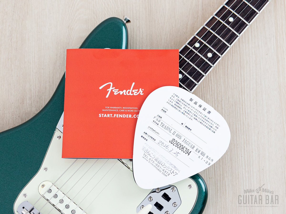 2026 Fender Traditional II 60s Jaguar Sherwood Green, hangtags