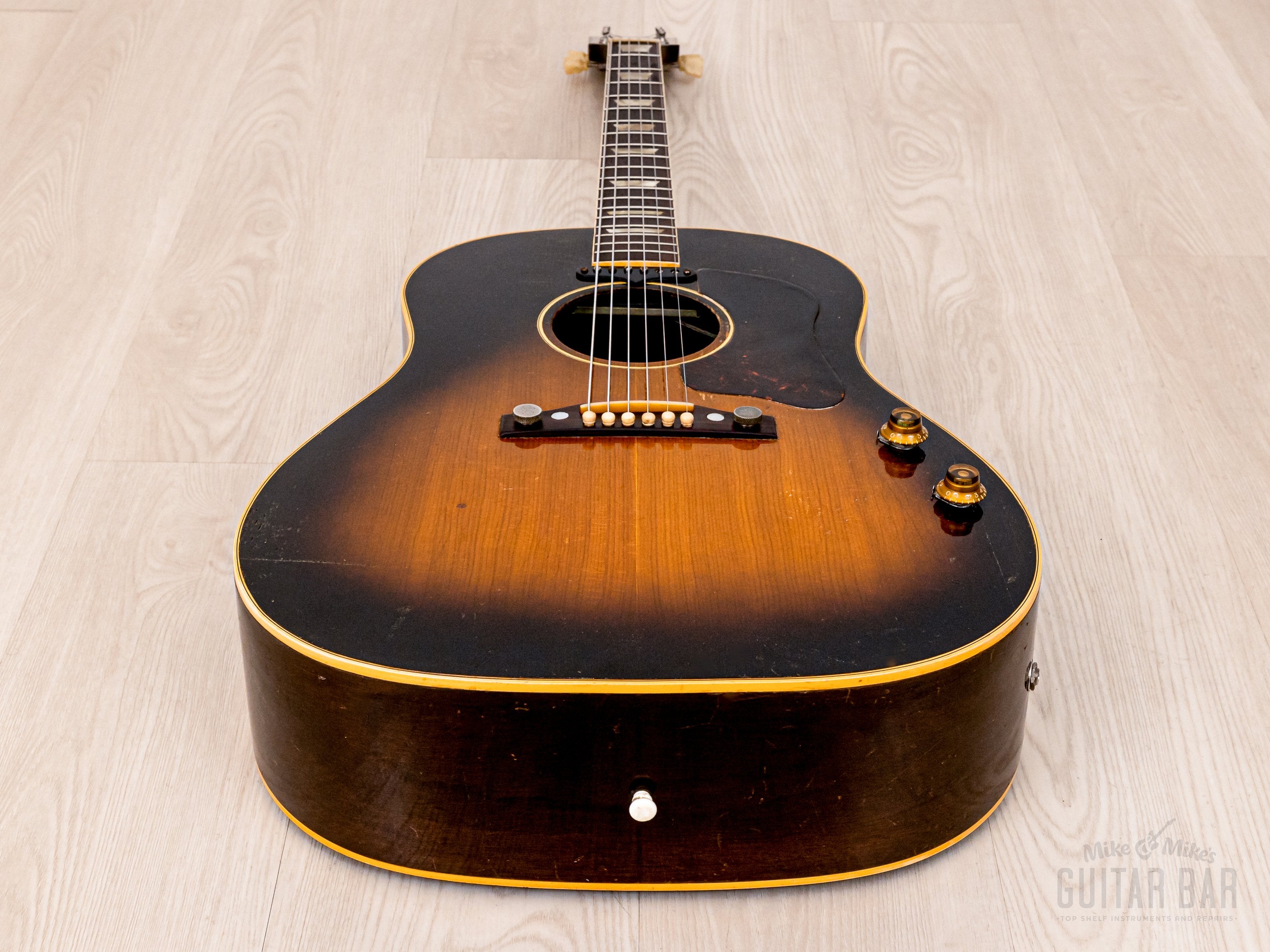 1955 Gibson J-160E Vintage Acoustic Electric Guitar Solid Top/Back w/