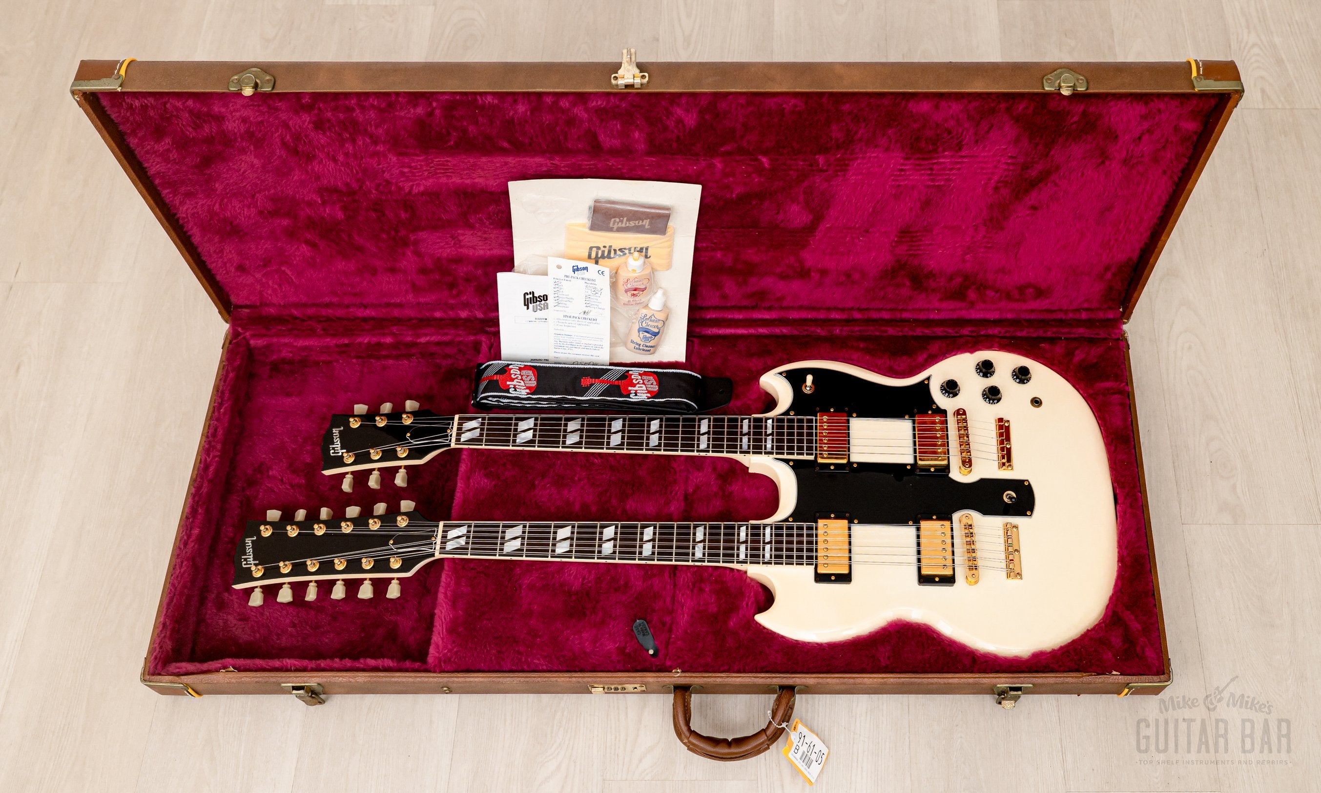 1997 Gibson EDS-1275 Double Neck SG Alpine White, 100% Original w/ Tags & Case, Yamano