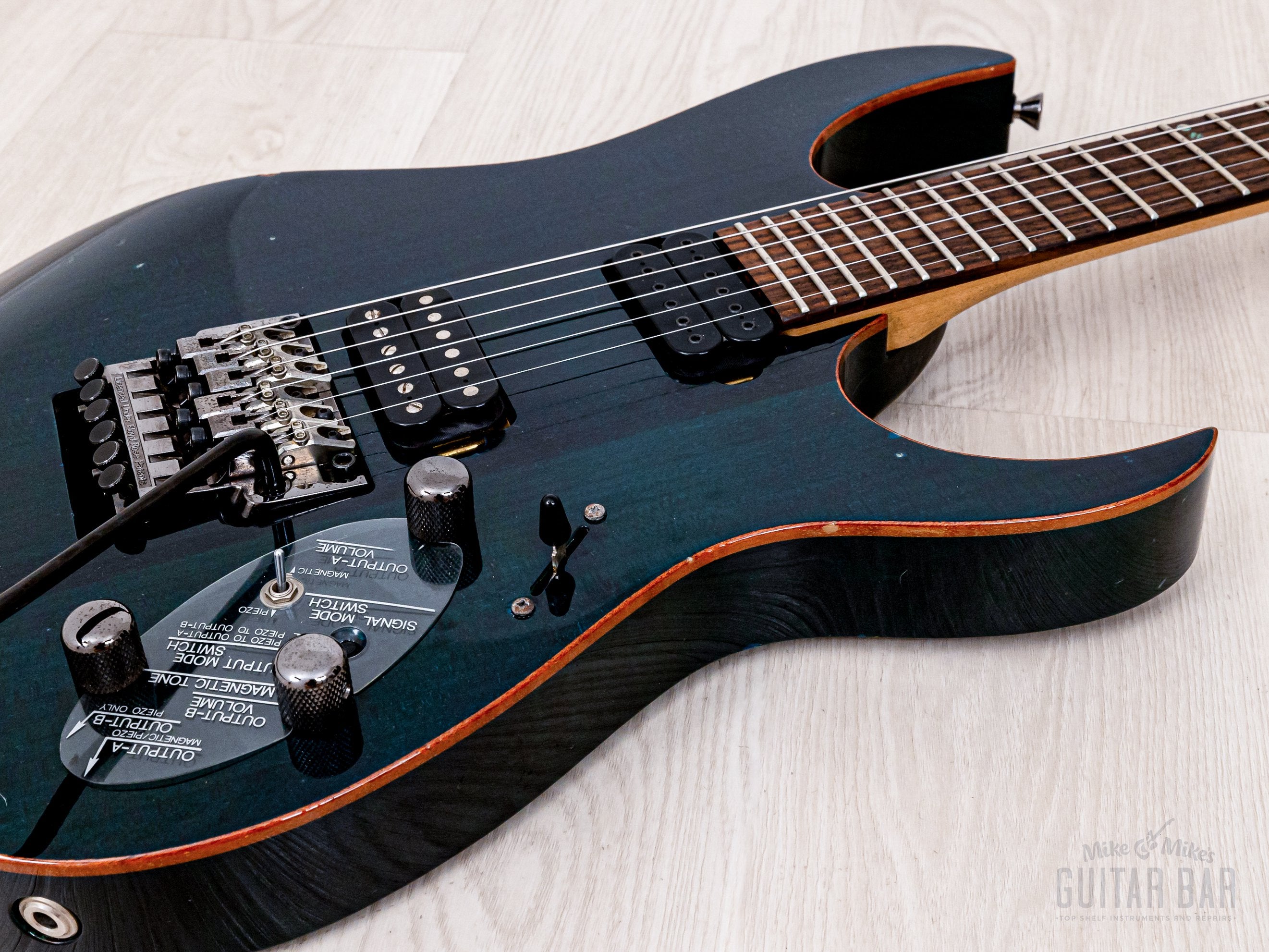 2000 Ibanez Prestige RG2020X Transparent Light Blue w/ DiMarzio + Piez