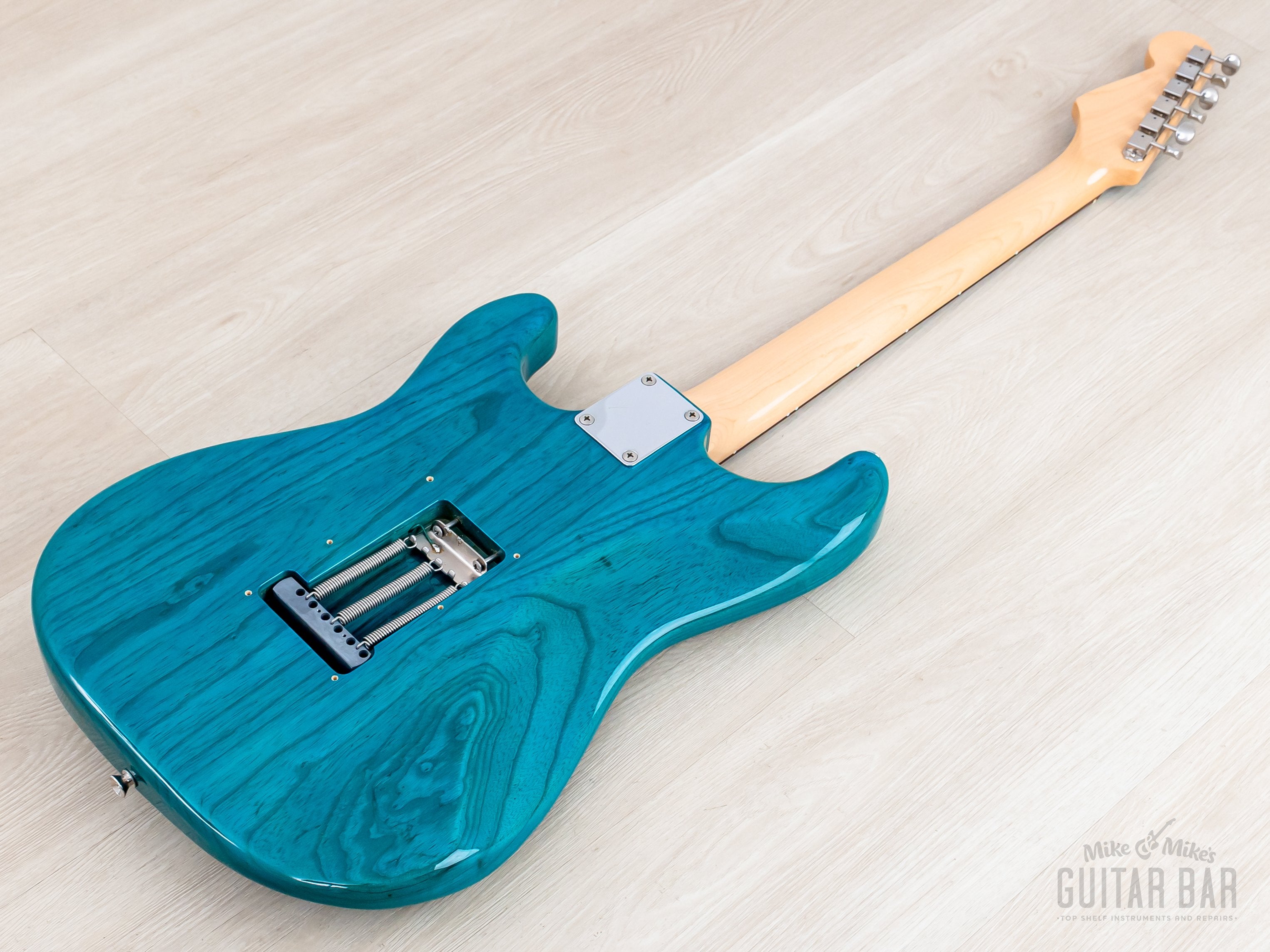 2012 Fender '62 Stratocaster ST62/ASH/MH Transparent Blue + Headstock,
