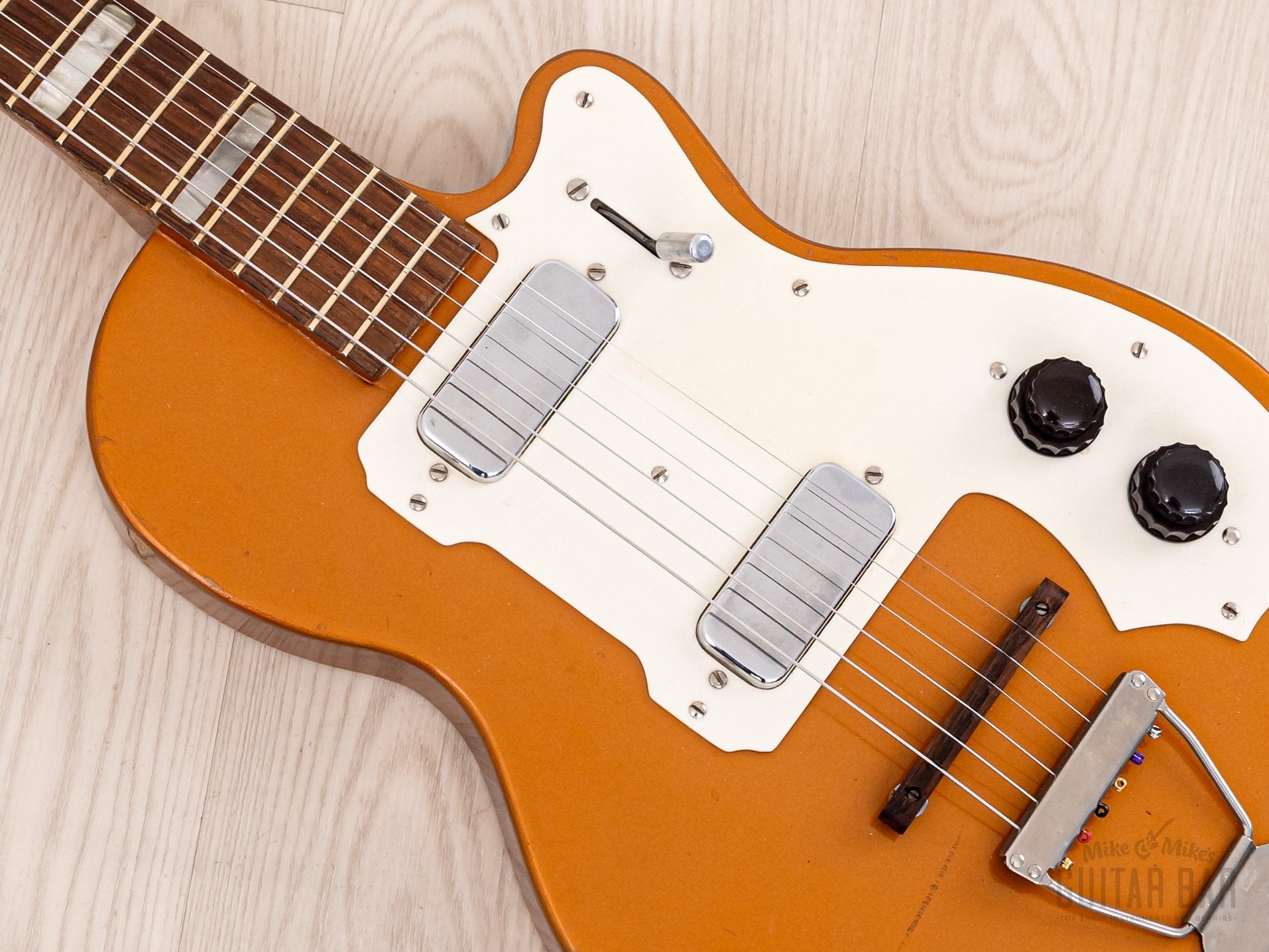1957 Kay K142 Vintage Neck Through Electric Guitar Copper, 100% Origin