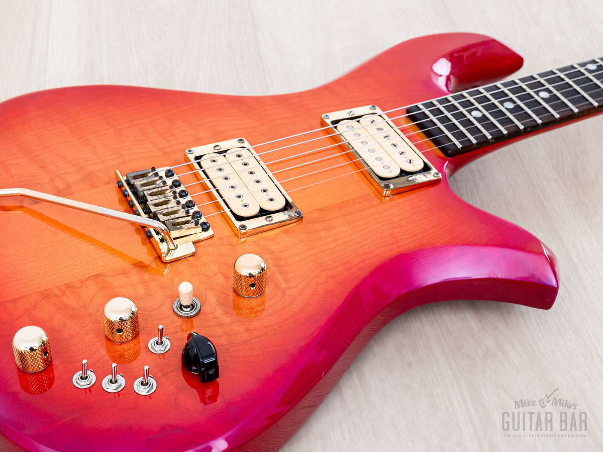Eagle flame maple body with DiMarzio pickups and controls