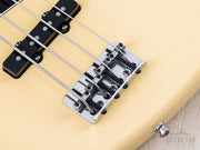 1997 Fender American Standard Jazz Bass Olympic White, bridge and bridge pickup close-up