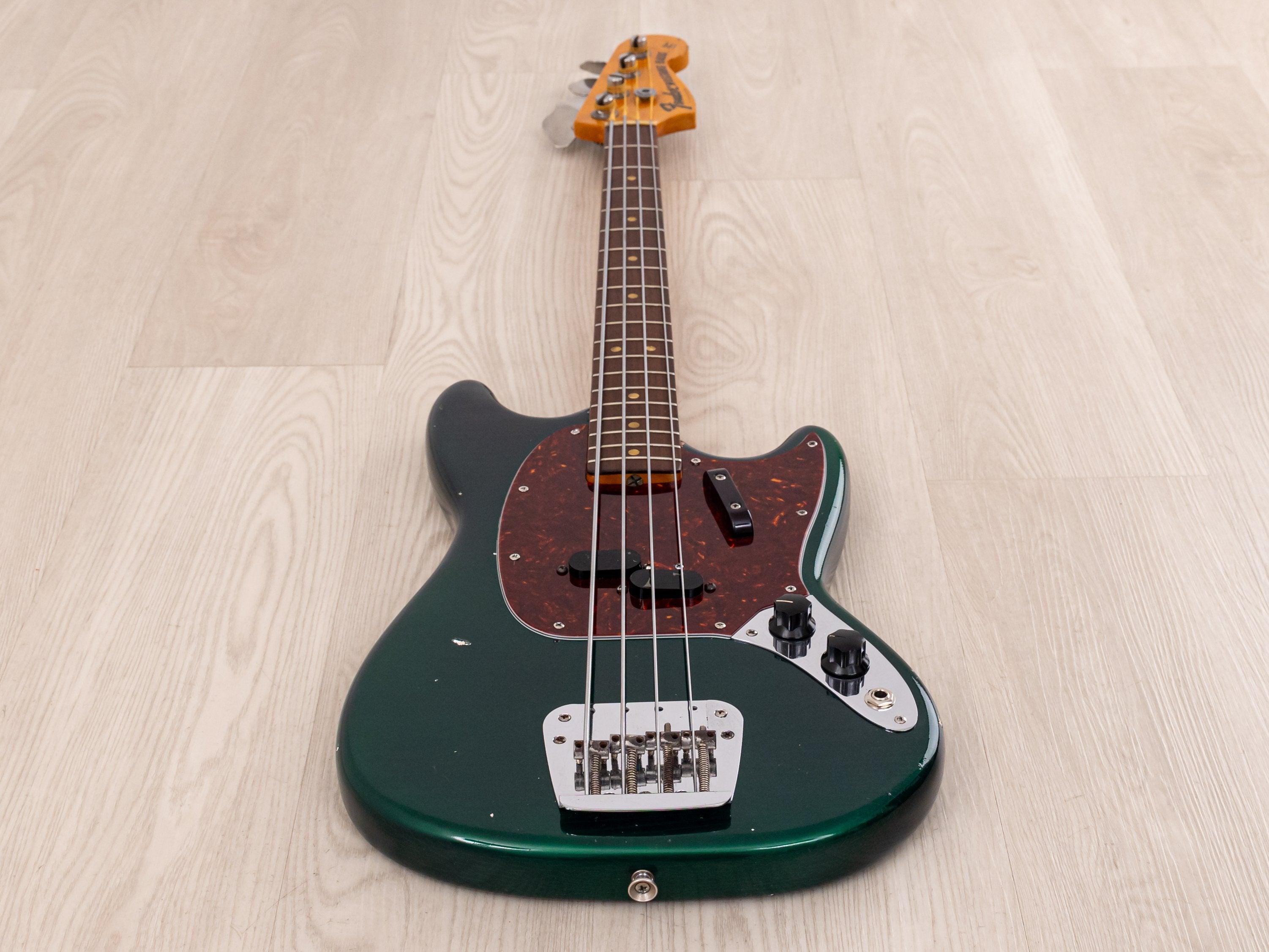 1968 Fender Mustang Bass Vintage Short Scale Sherwood Green w/ Case