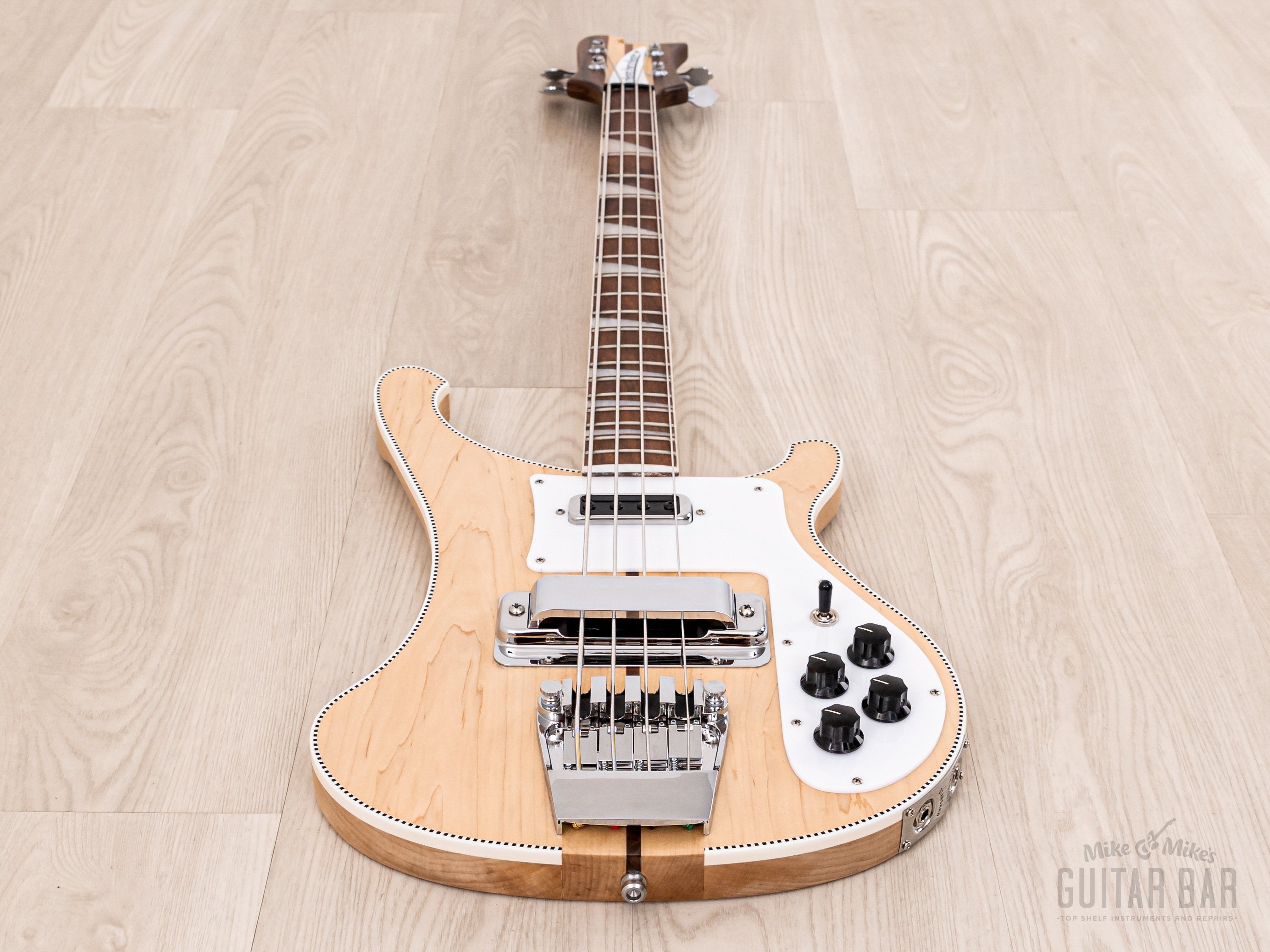 2022 Rickenbacker 4003 CB Satin Mapleglo Checkerboard Binding, Near-Mint w/ Case, Tags