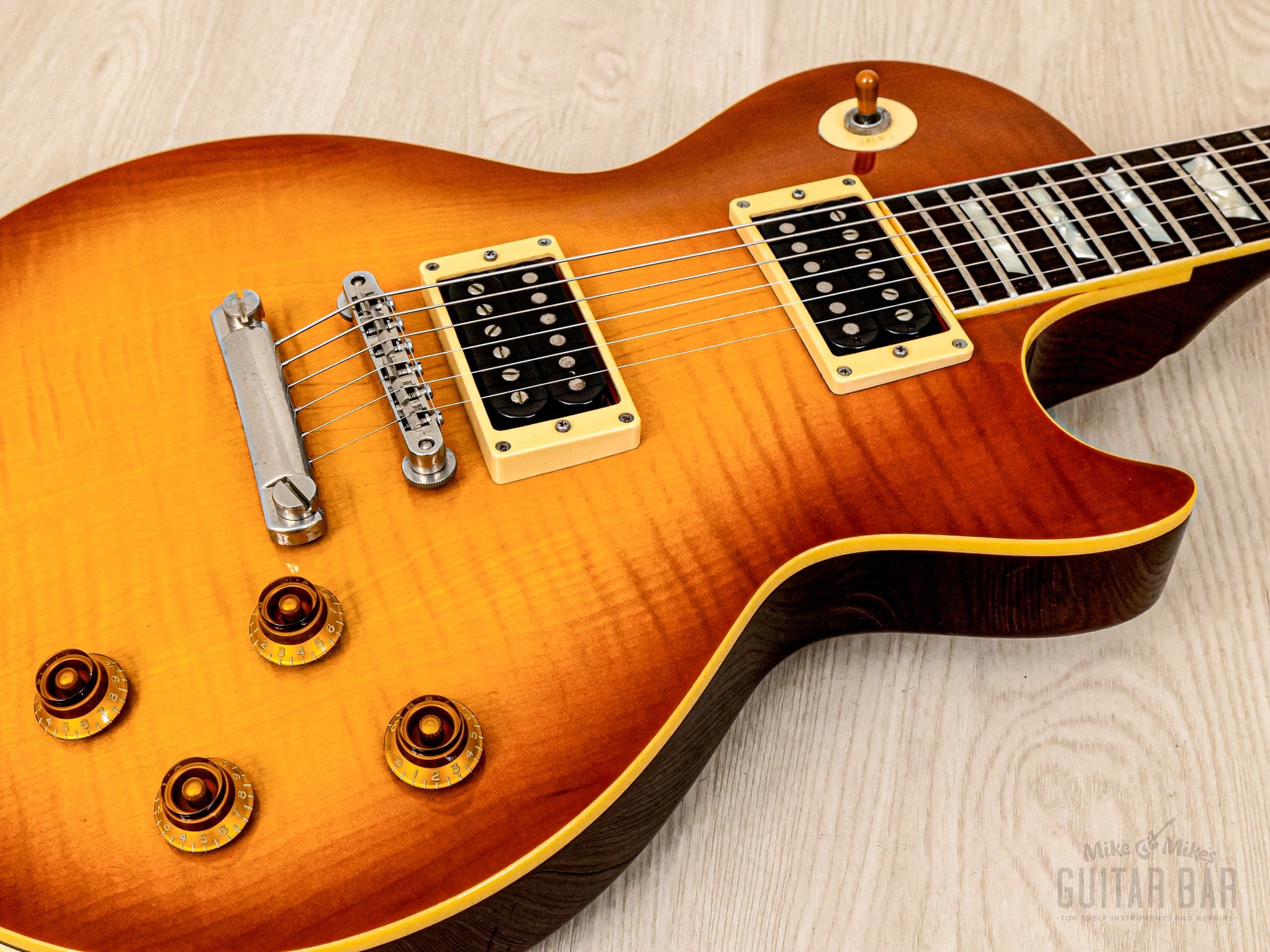 1991 Burny RLG '59 Model Standard Flame Top w/ 50s-Style Neck & VH-1 PAFS, Japan Fernandes