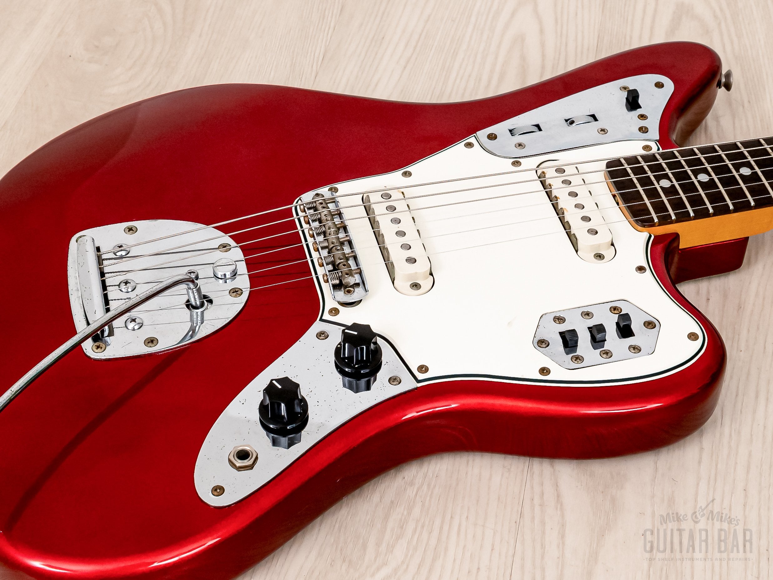 1980 Greco Super Real JG700 Jaguar Vintage Guitar Candy Apple Red Ash, Pre-JV Japan Fujigen