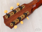 1937 Gibson L-37 headstock back, brass open-gear strip tuners